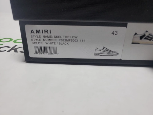 AMIRI Skel Top Low Whtie Black MFS003-111 review 