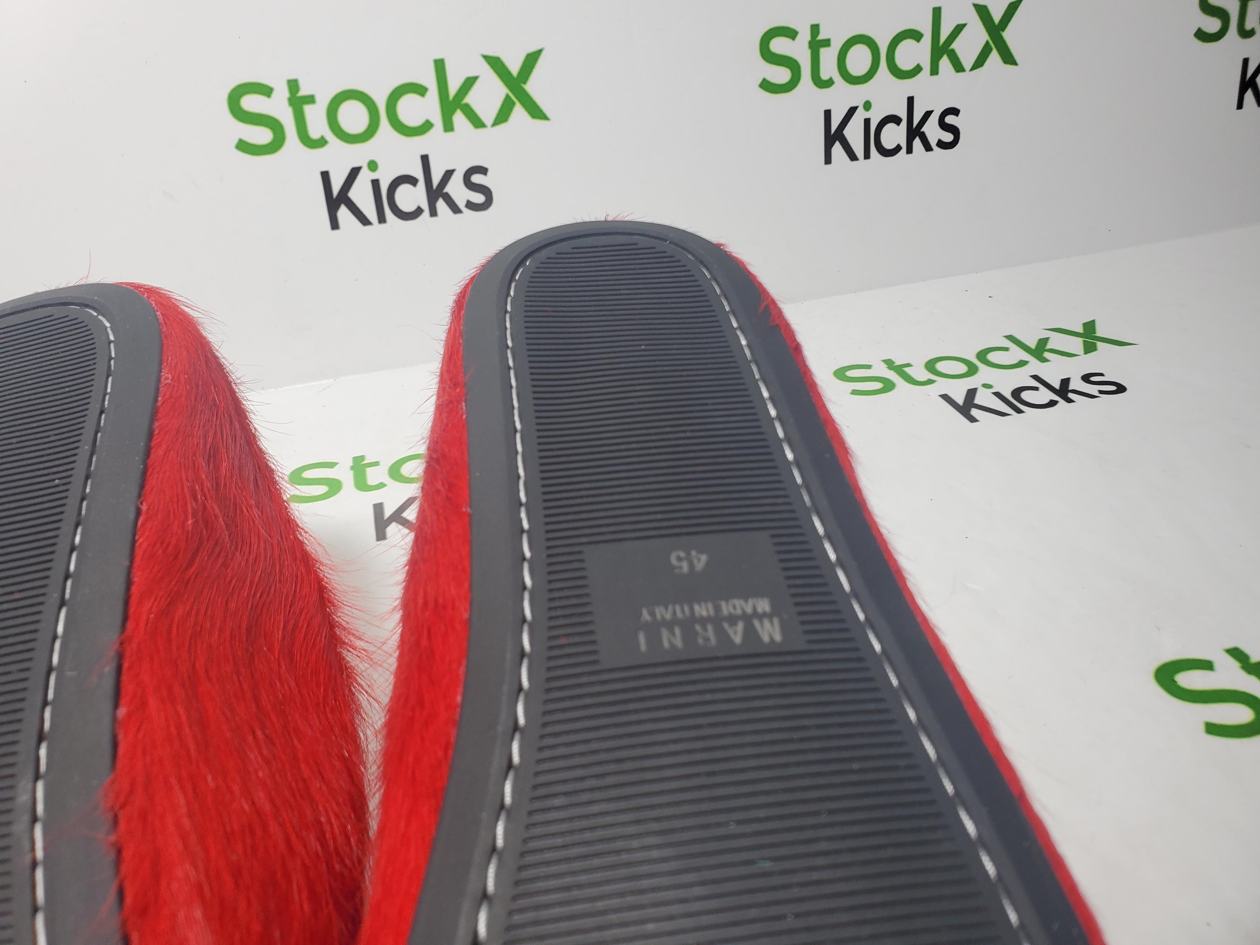 Marni Long-hair Calfskin Fussbett Sabot Red SBMS004601P412200R66 review Stockicks 06