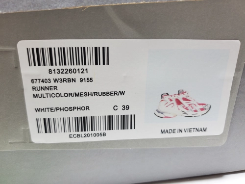 Balenciaga Runner White Fluo Pink 677402 W3RBN 9155 review 