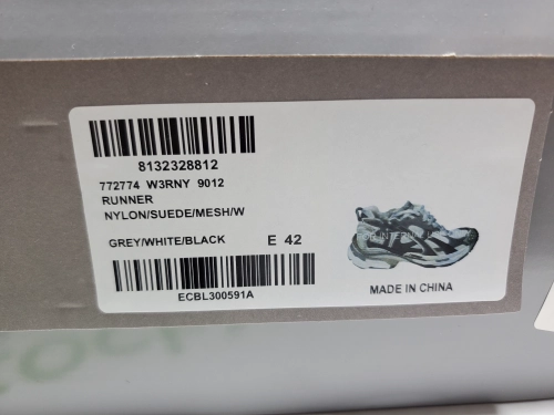 Balenciaga Runner Sneaker Grey White Black 772774 W3RNY 9012 review 