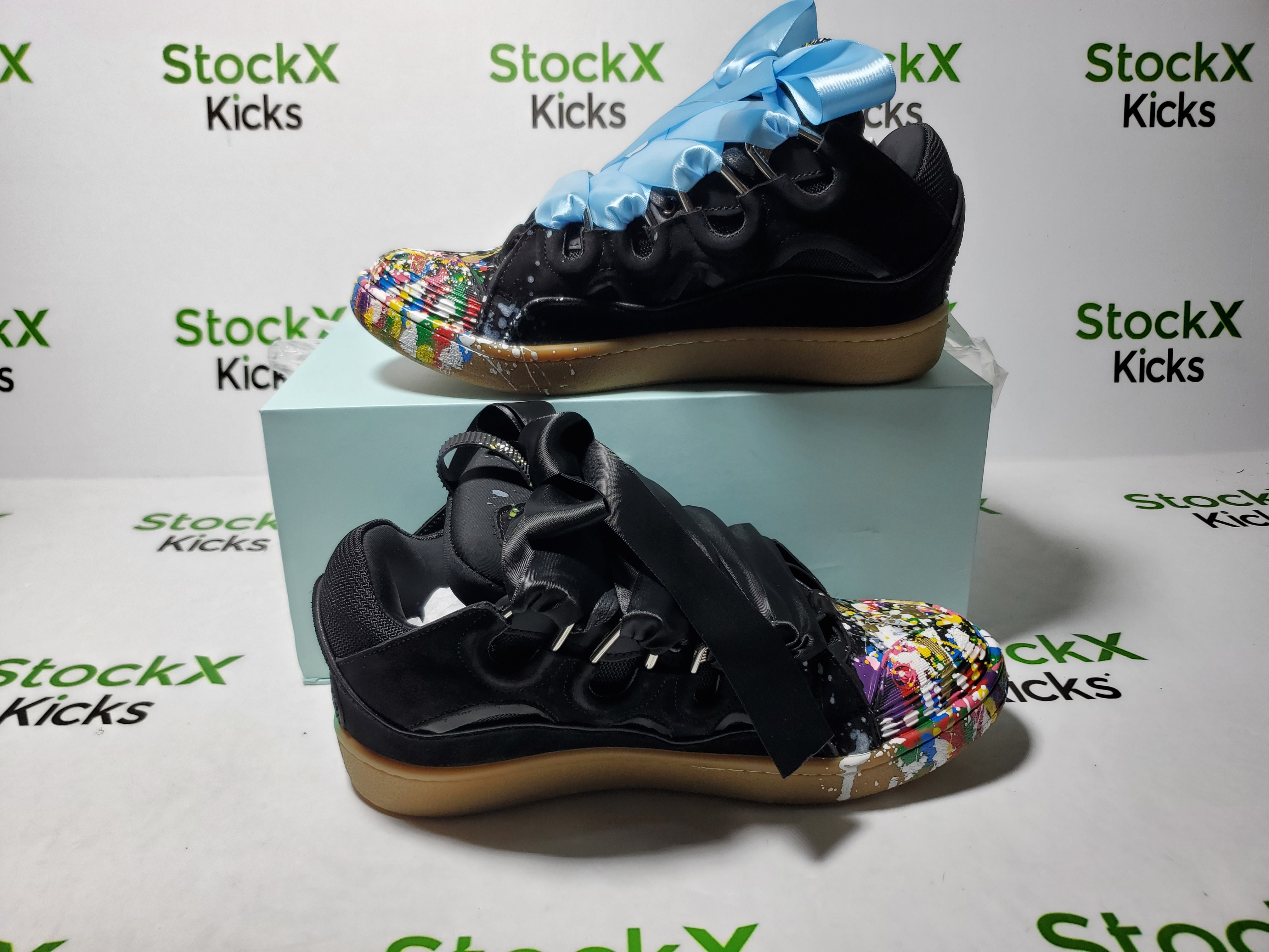 【Top PK God Batch】Lanvin Leather Curb Sneaker Gallery Dept. Black Multi PB FW-SKDK02-DRGD-P2210S1 review Stockicks 02