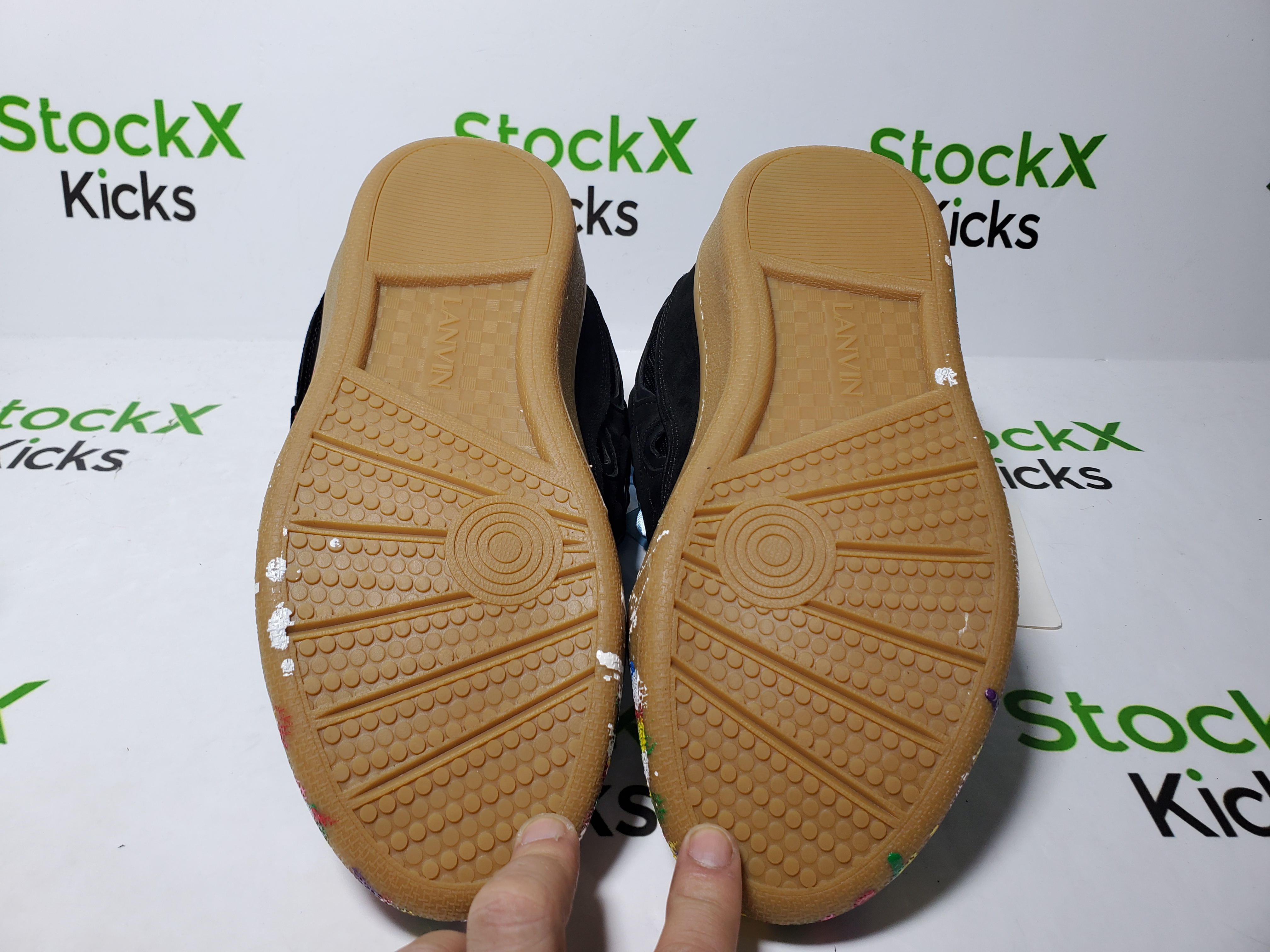 【Top PK God Batch】Lanvin Leather Curb Sneaker Gallery Dept. Black Multi PB FW-SKDK02-DRGD-P2210S1 review Stockicks 05