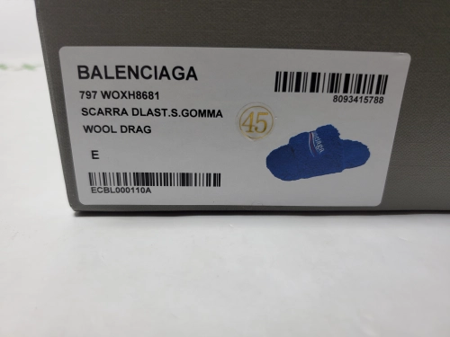 Balenciaga Furry Slide Blue CK 654747W2DO14096（QC needs at least 5 days or more） review 