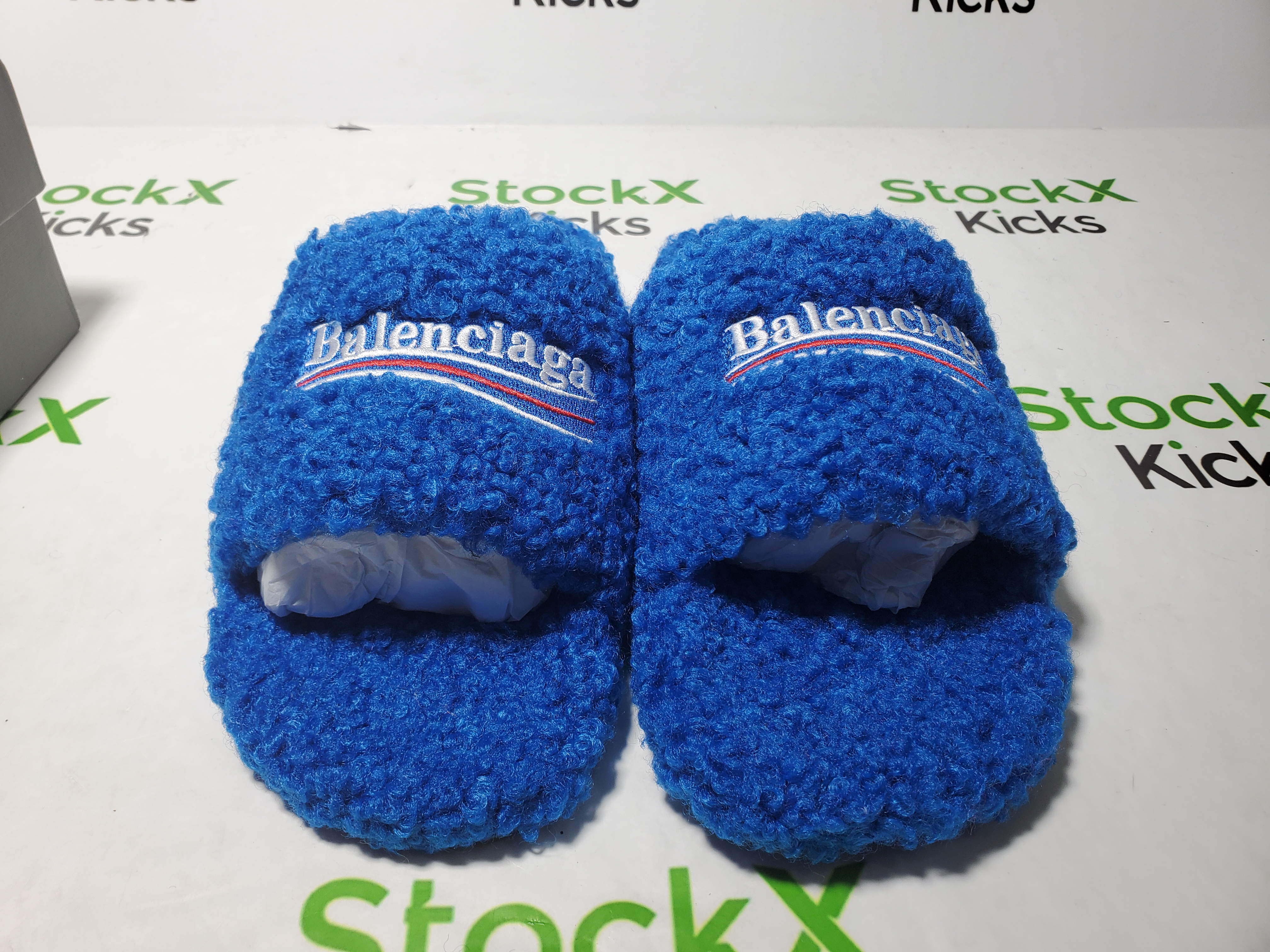 Balenciaga Furry Slide Blue CK 654747W2DO14096（QC needs at least 5 days or more） review Stockicks 04