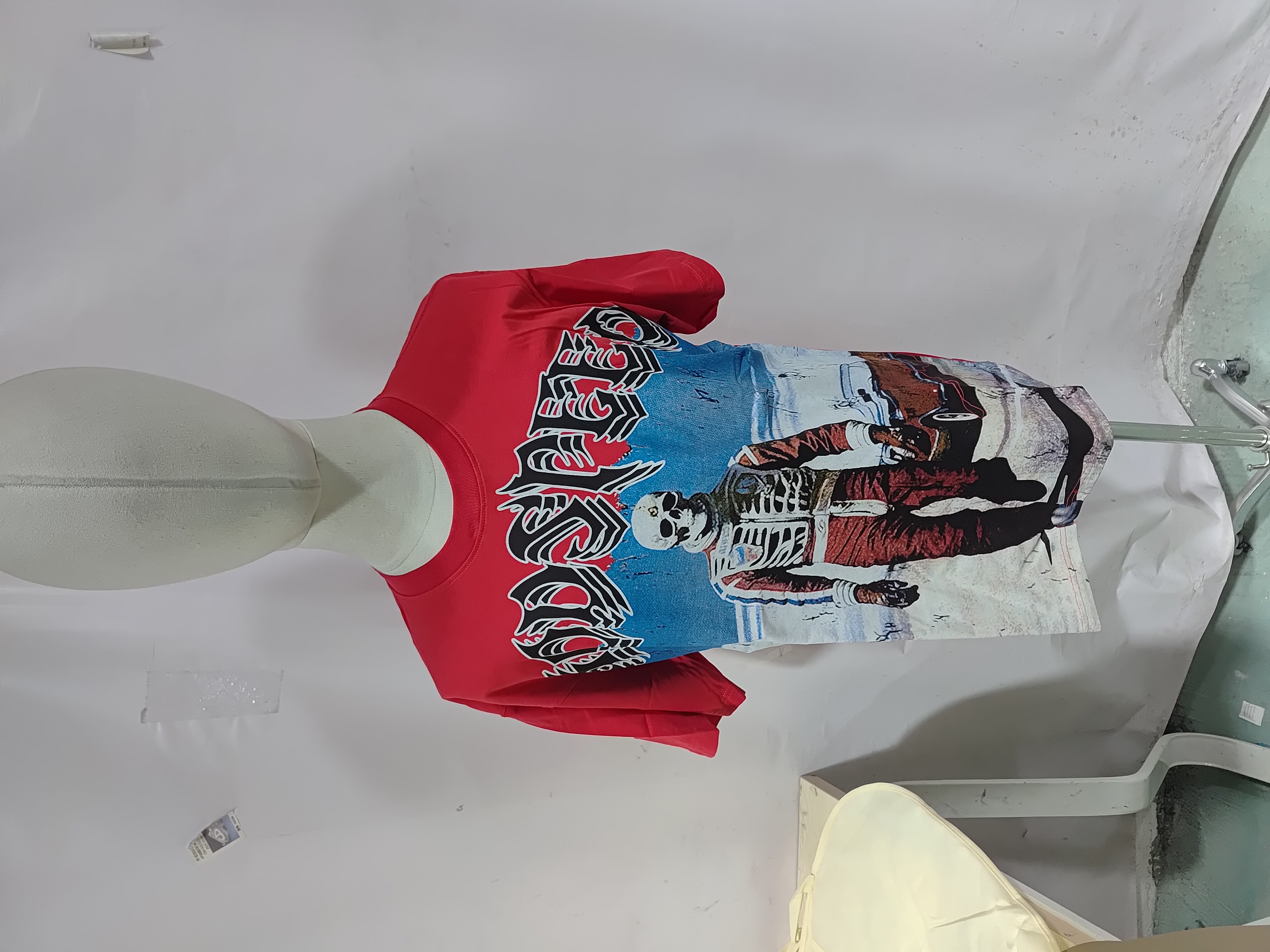 Godspeed Skele Rarri T-shirt #7069 Black/White/Red review Stockicks 01