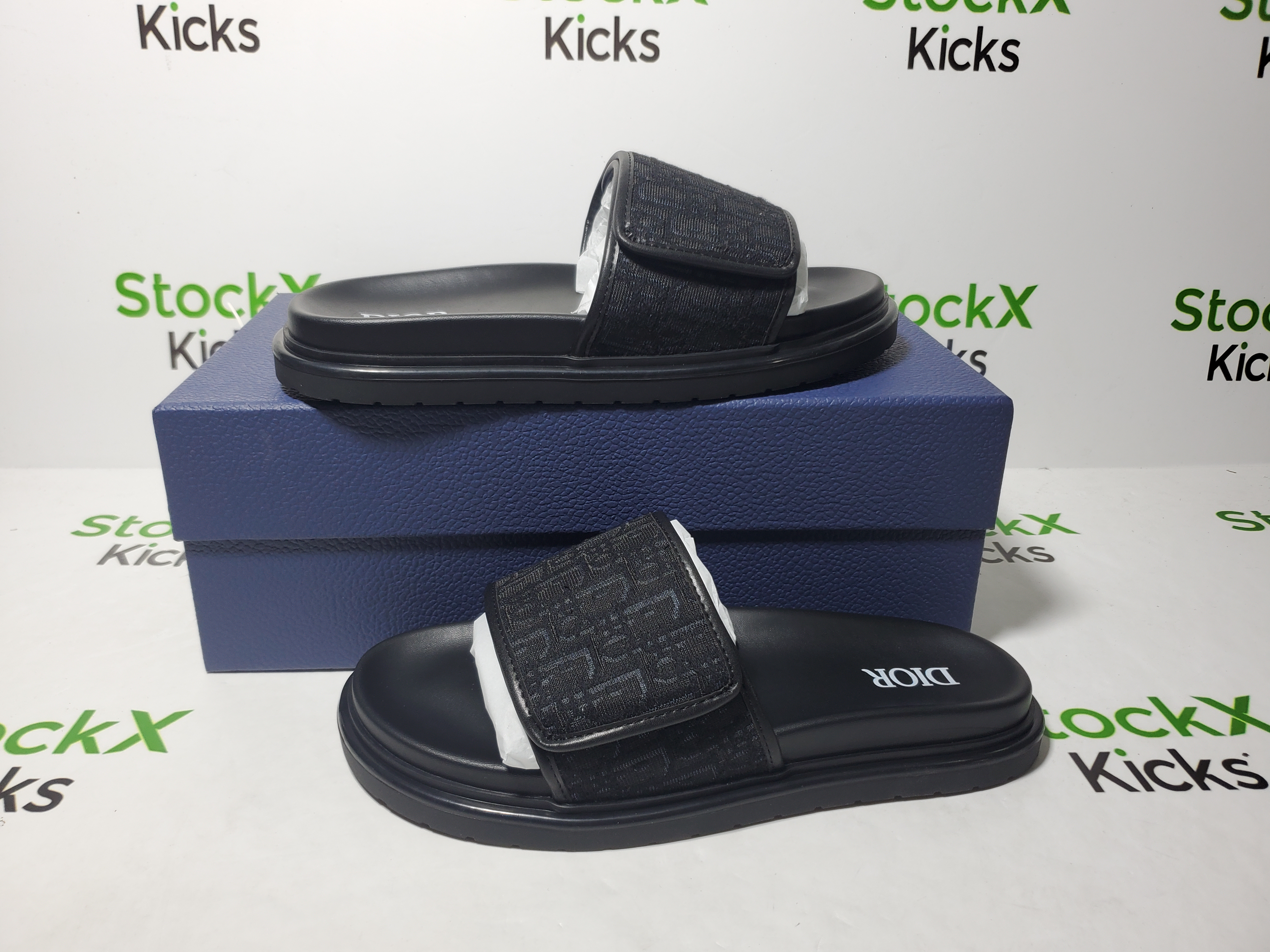 Dior Aqua Sandal Black Dior Oblique Jacquard review Stockicks 02