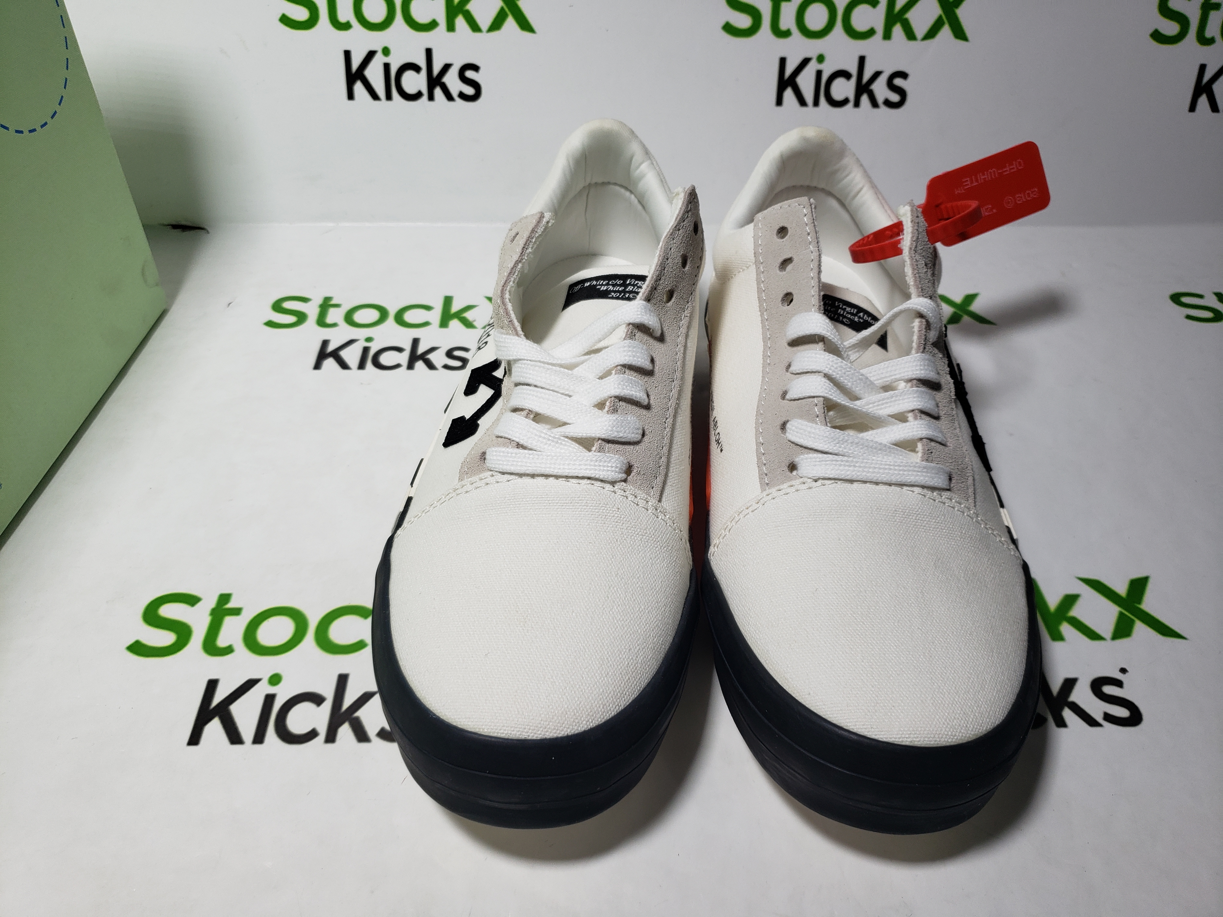 PK God Batch Off-White Vulc Low Top 'White' OMIA085E183510010100 review Stockicks 04