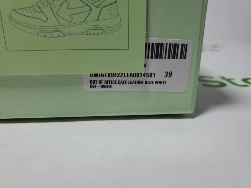 PK God Batch OFF-WHITE Out Of Office OOO Low Tops White Blue (FW22)  OMIA189F22LEA0014501 review 