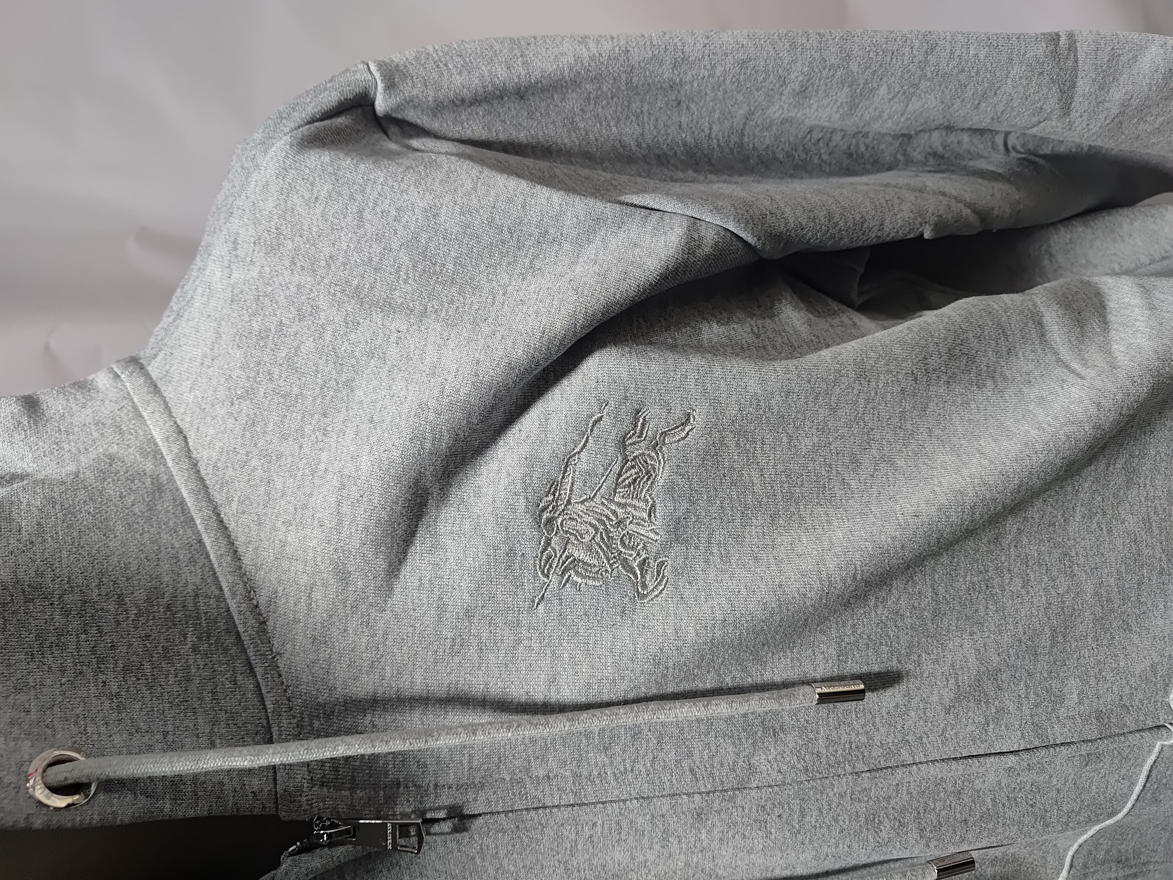 Burberry Embroidered Grey EKD Zip Hoodie Grey CK WH2202024020 review Stockicks 02