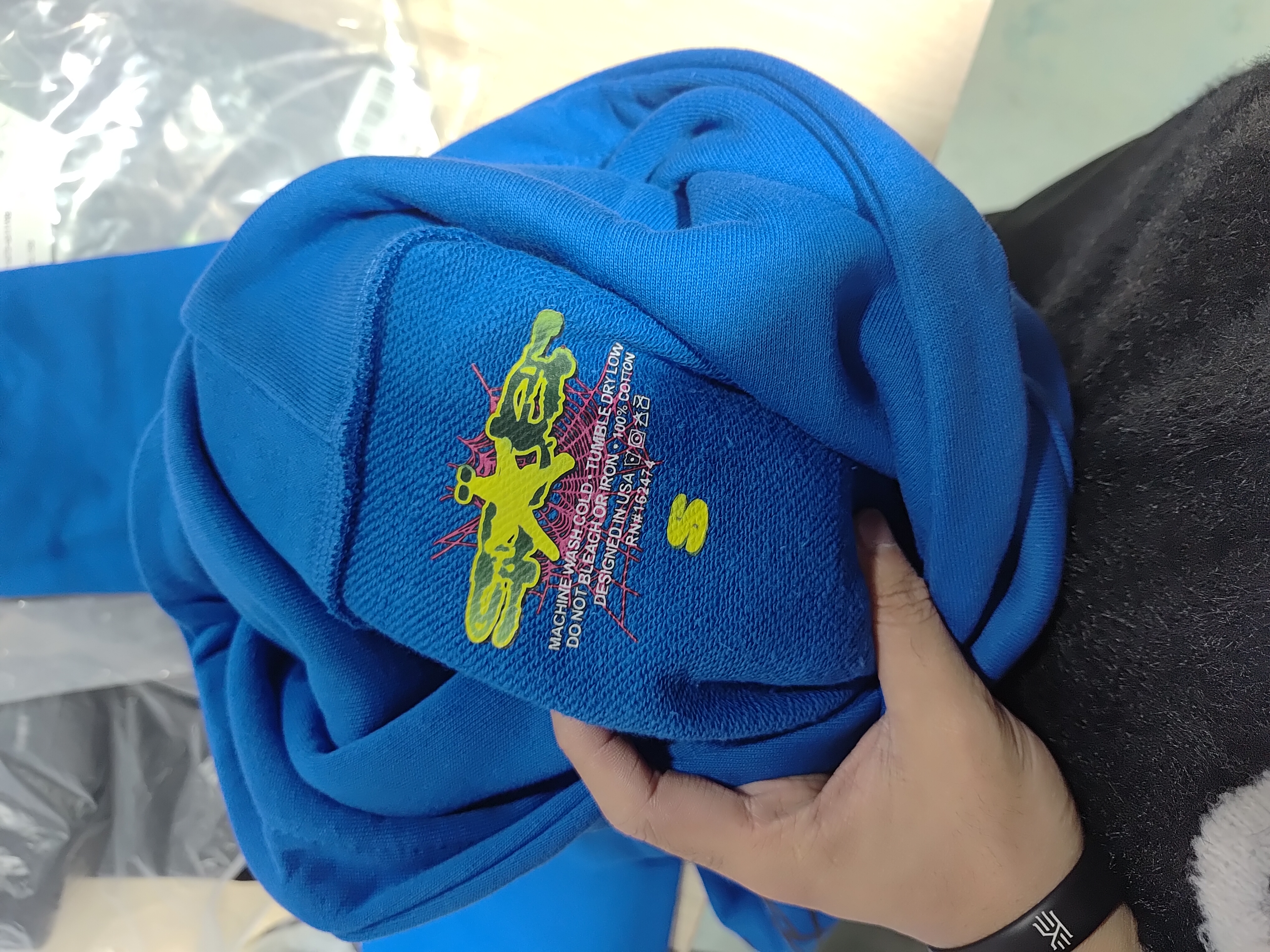 Sp5der TC Hoodie Blue YZ EG911 review Stockicks 00