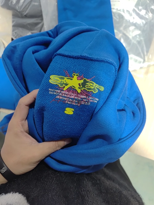 Sp5der TC Hoodie Blue YZ EG911 review 