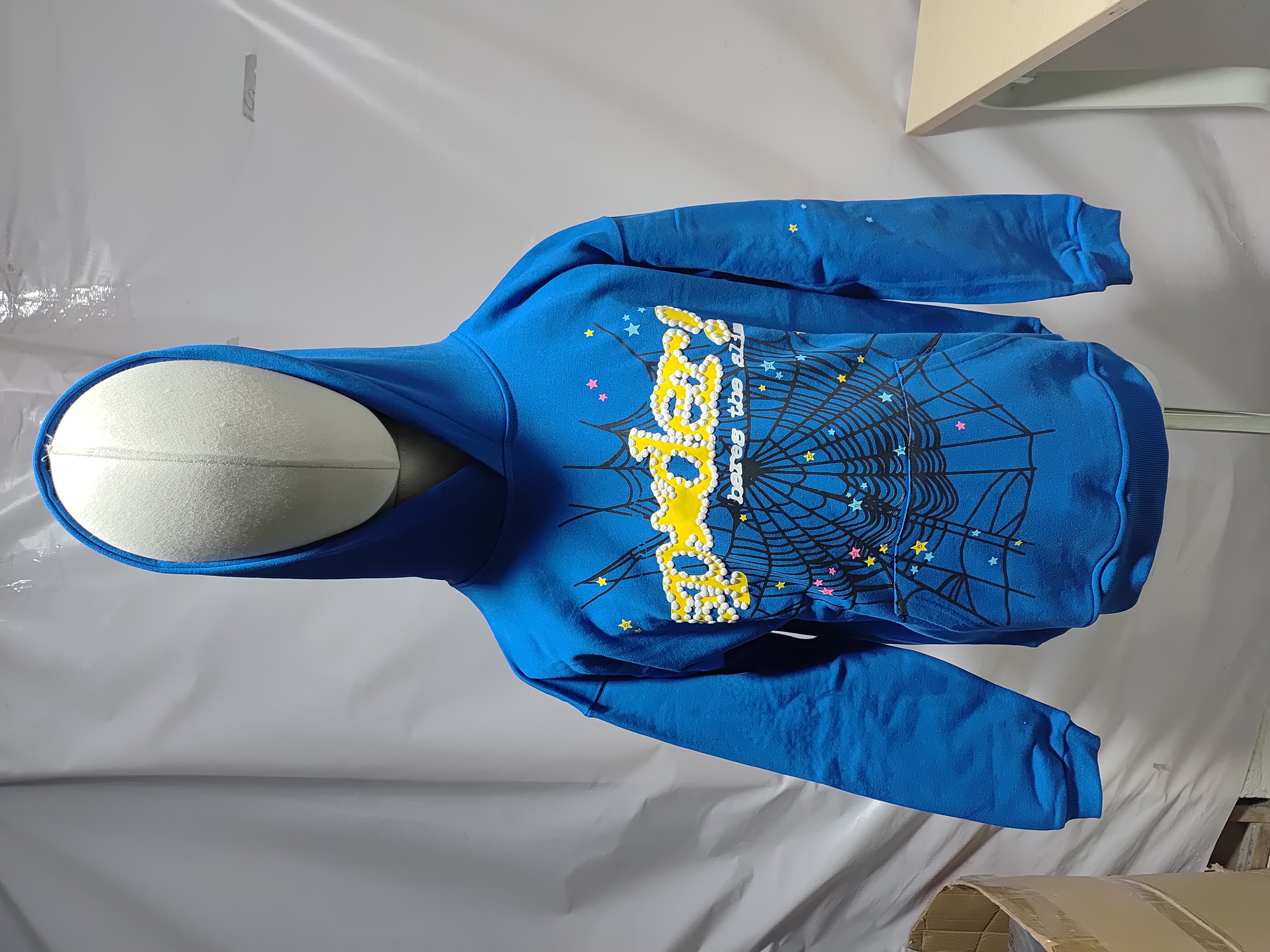 Sp5der TC Hoodie Blue YZ EG911 review Stockicks 01