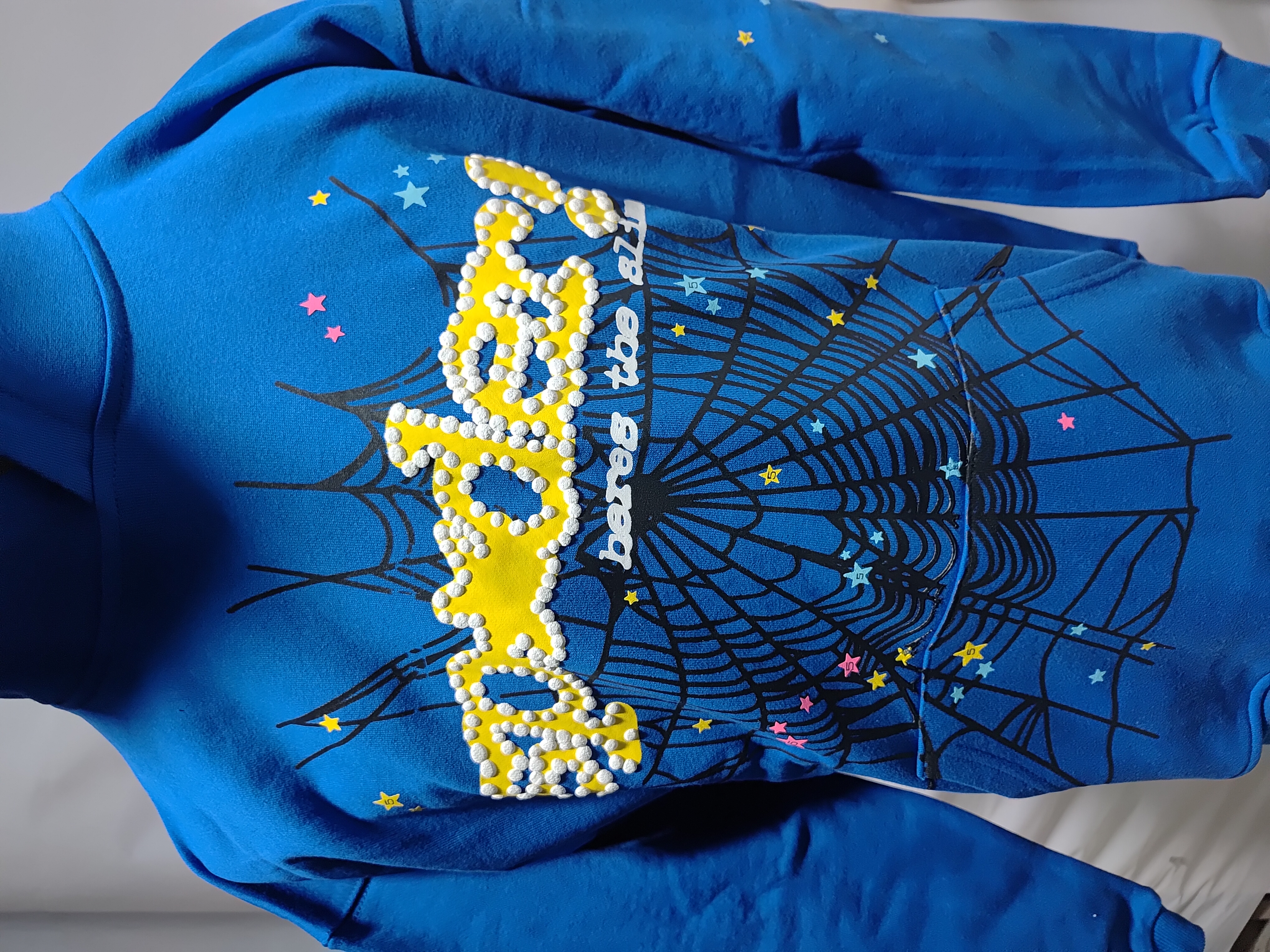 Sp5der TC Hoodie Blue YZ EG911 review Stockicks 02