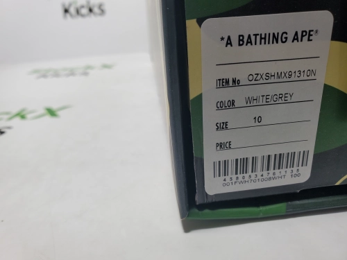 A BATHING APE Bape Sta White White Gray OZXSHMX91310N review 