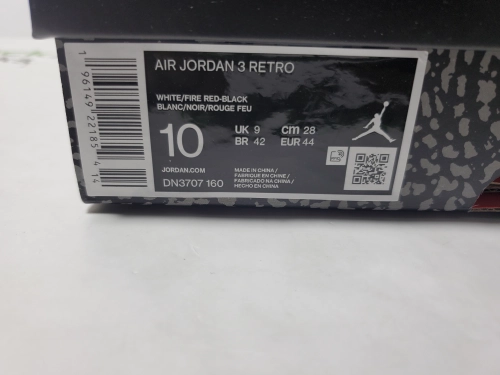 PK God Batch Air Jordan 3 Retro Fire Red (2022) DN3707-160 review 