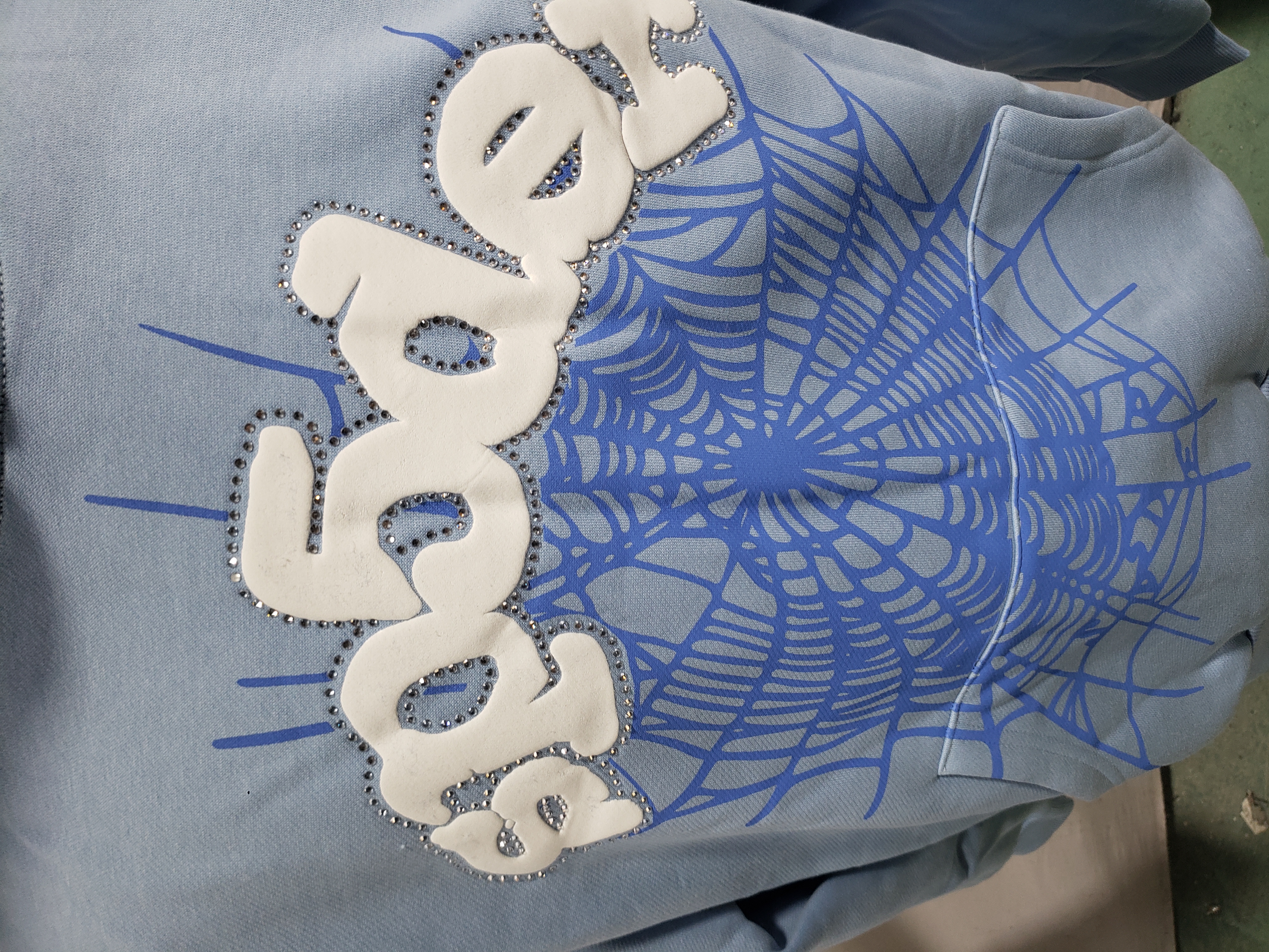 Sp5der Web Hoodie Blue review Stockicks 03