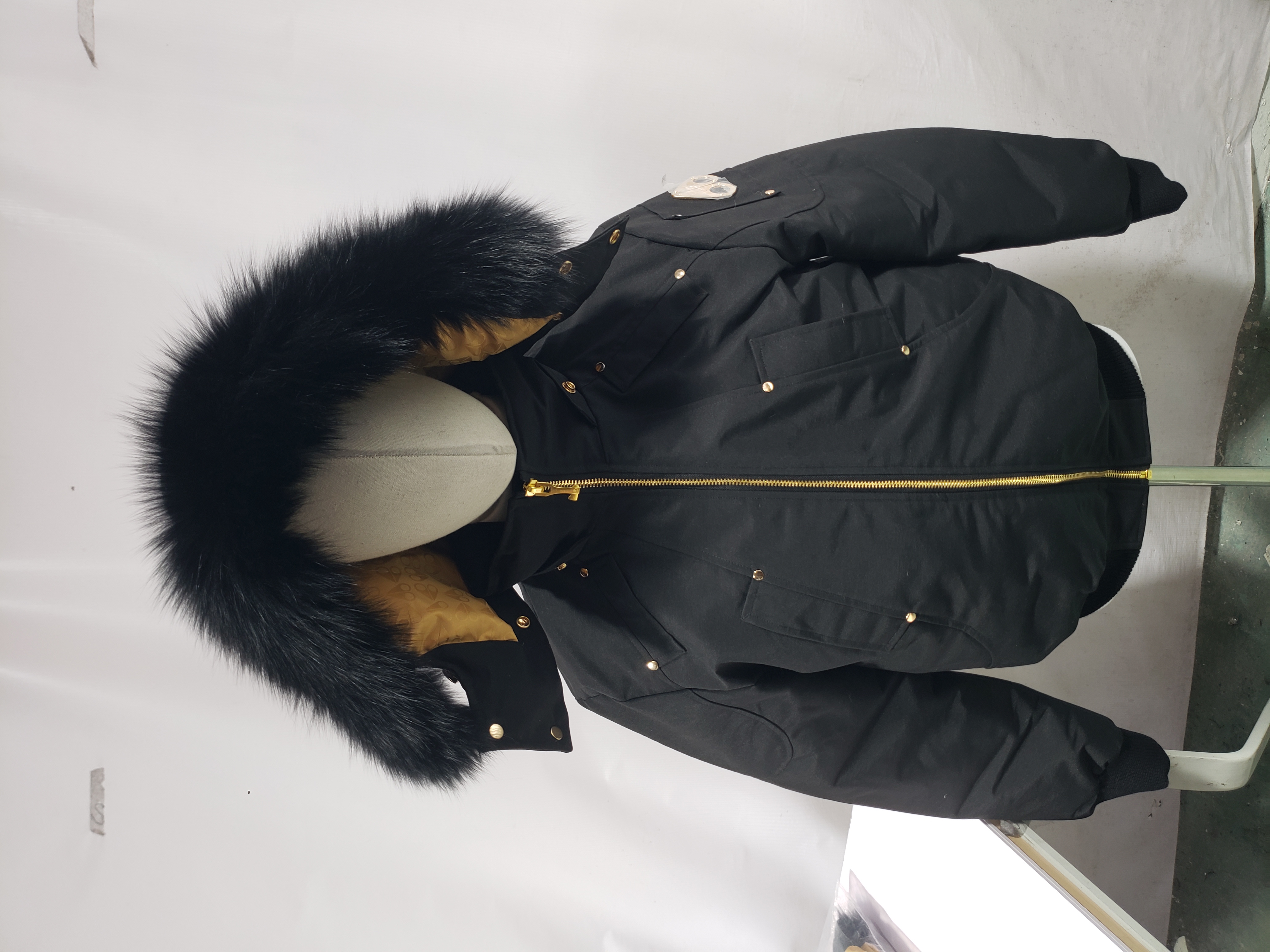 Moose Knuckles Short Bomber Jacket With A Pom-Pom #03-Black review Stockicks 02