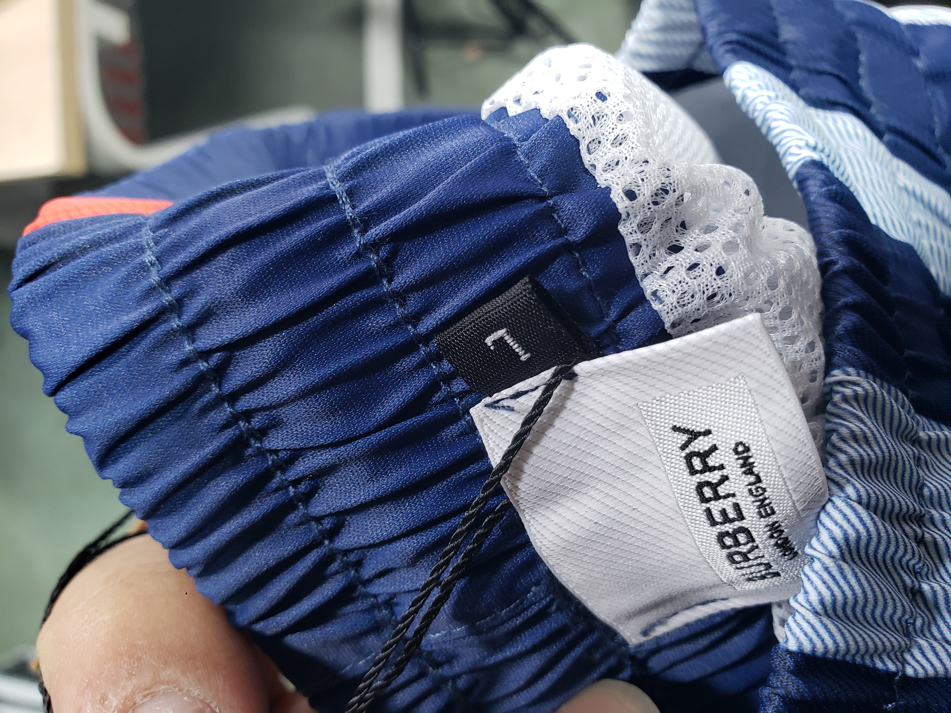 Burberry Check Swim Shorts Carbon Blue CK AA9PB review Stockicks 04