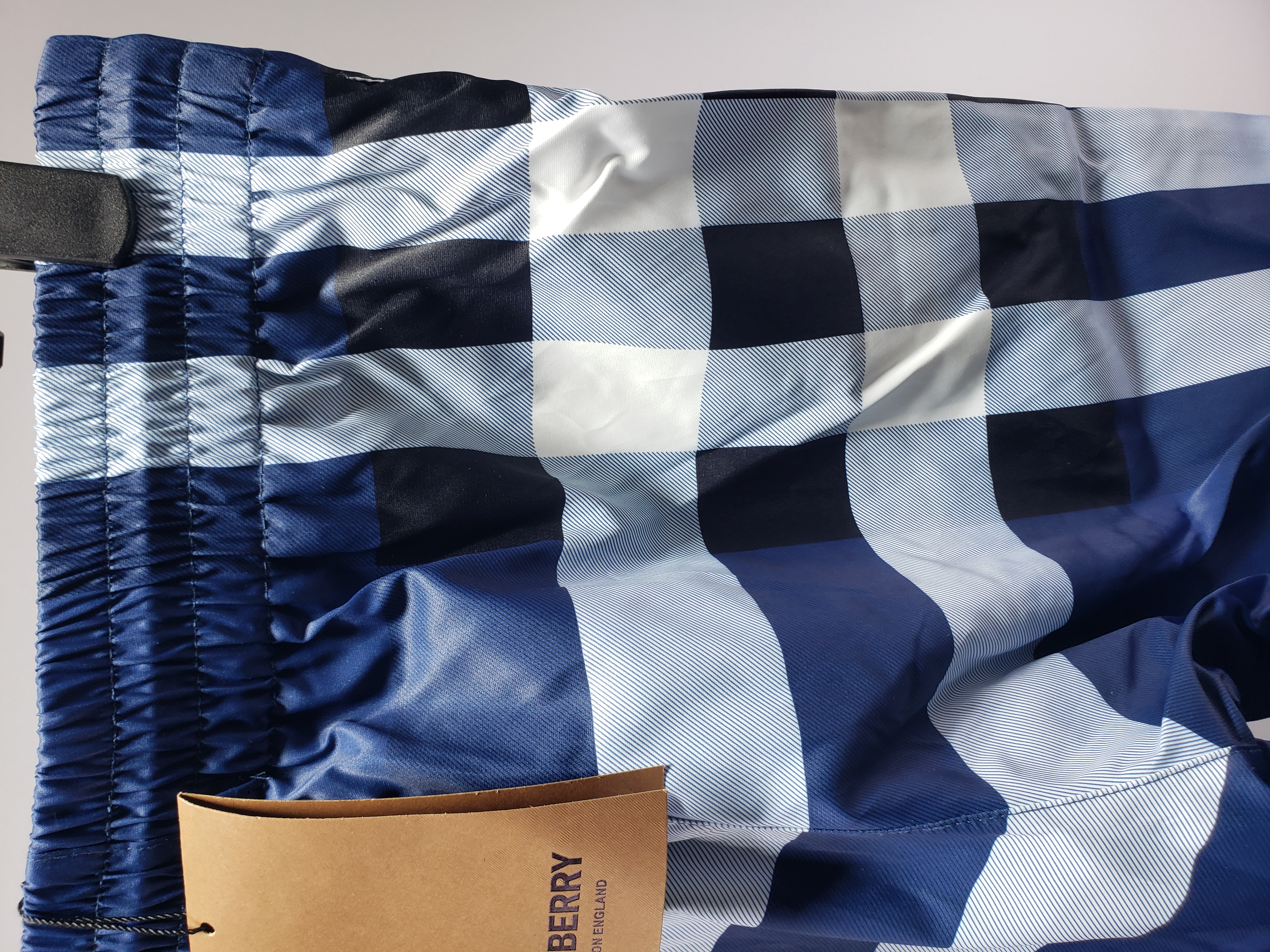 Burberry Check Swim Shorts Carbon Blue CK AA9PB review Stockicks 02