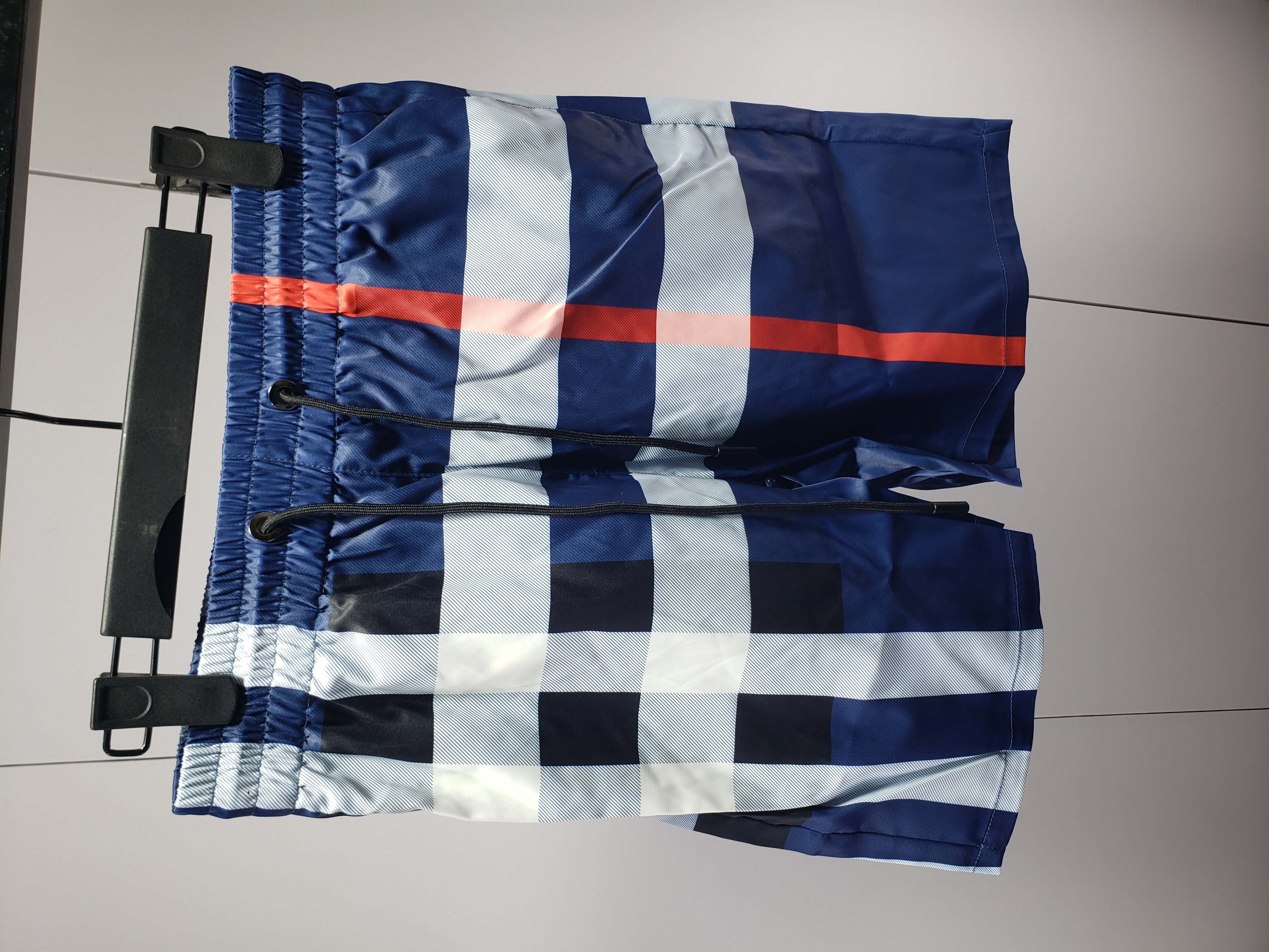 Burberry Check Swim Shorts Carbon Blue CK AA9PB review Stockicks 00