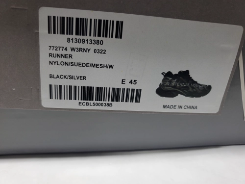Balenciaga Runner Sneaker 'Black Silver' review 