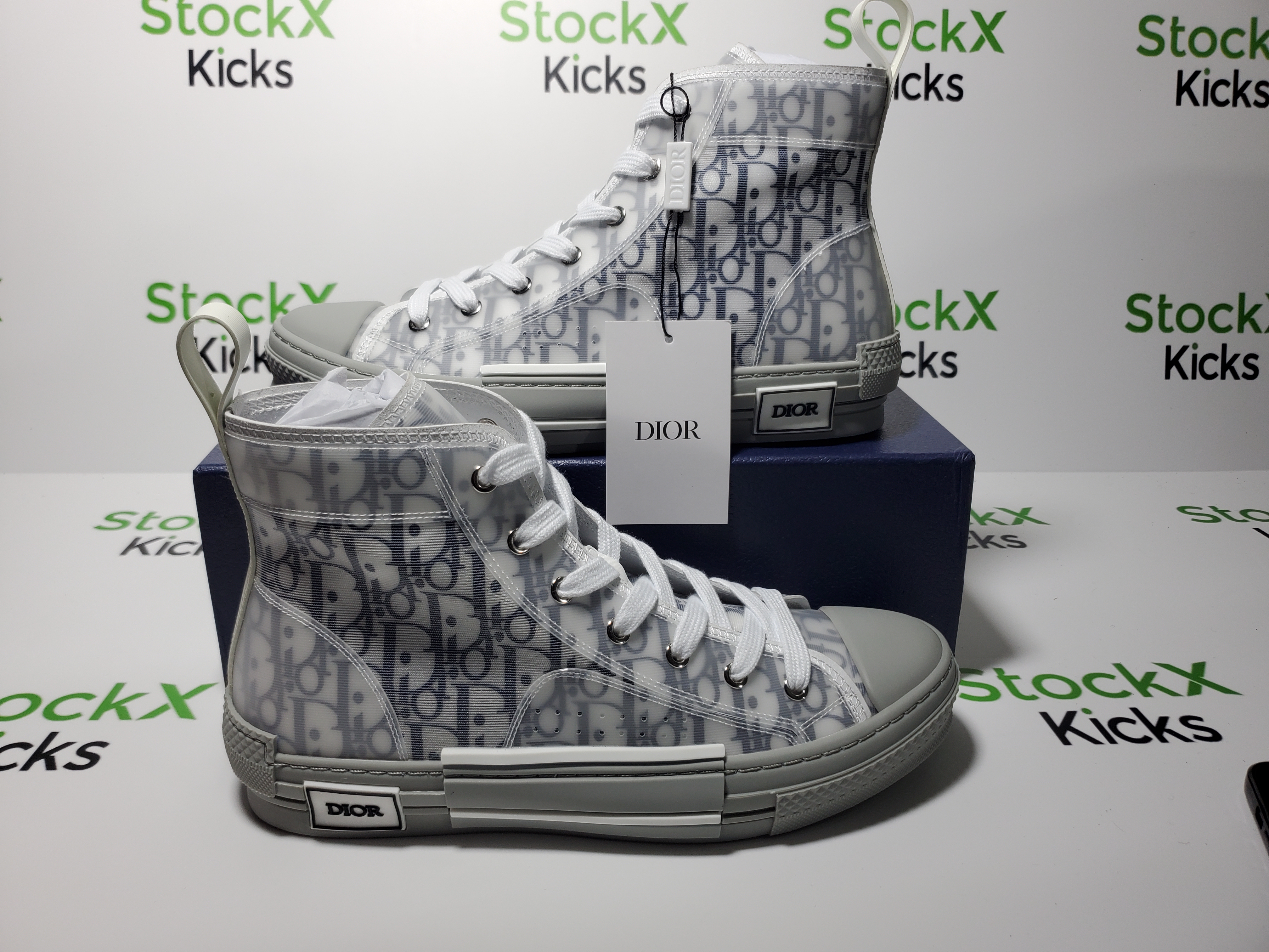 Dior B23 HT Oblique Transparency High White Blue Gray 3SN272ZIR 16536 review Stockicks 04