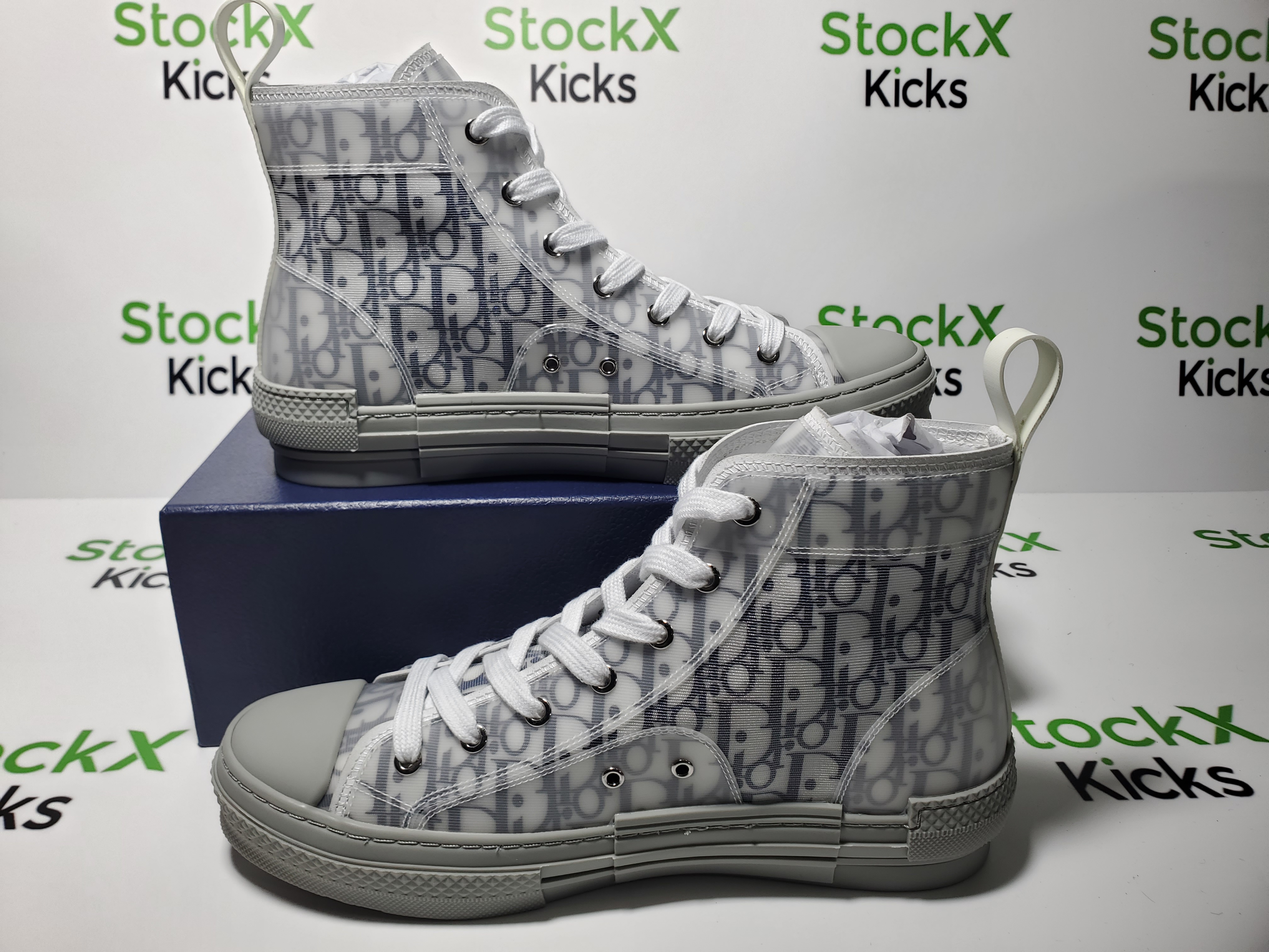 Dior B23 HT Oblique Transparency High White Blue Gray 3SN272ZIR 16536 review Stockicks 05