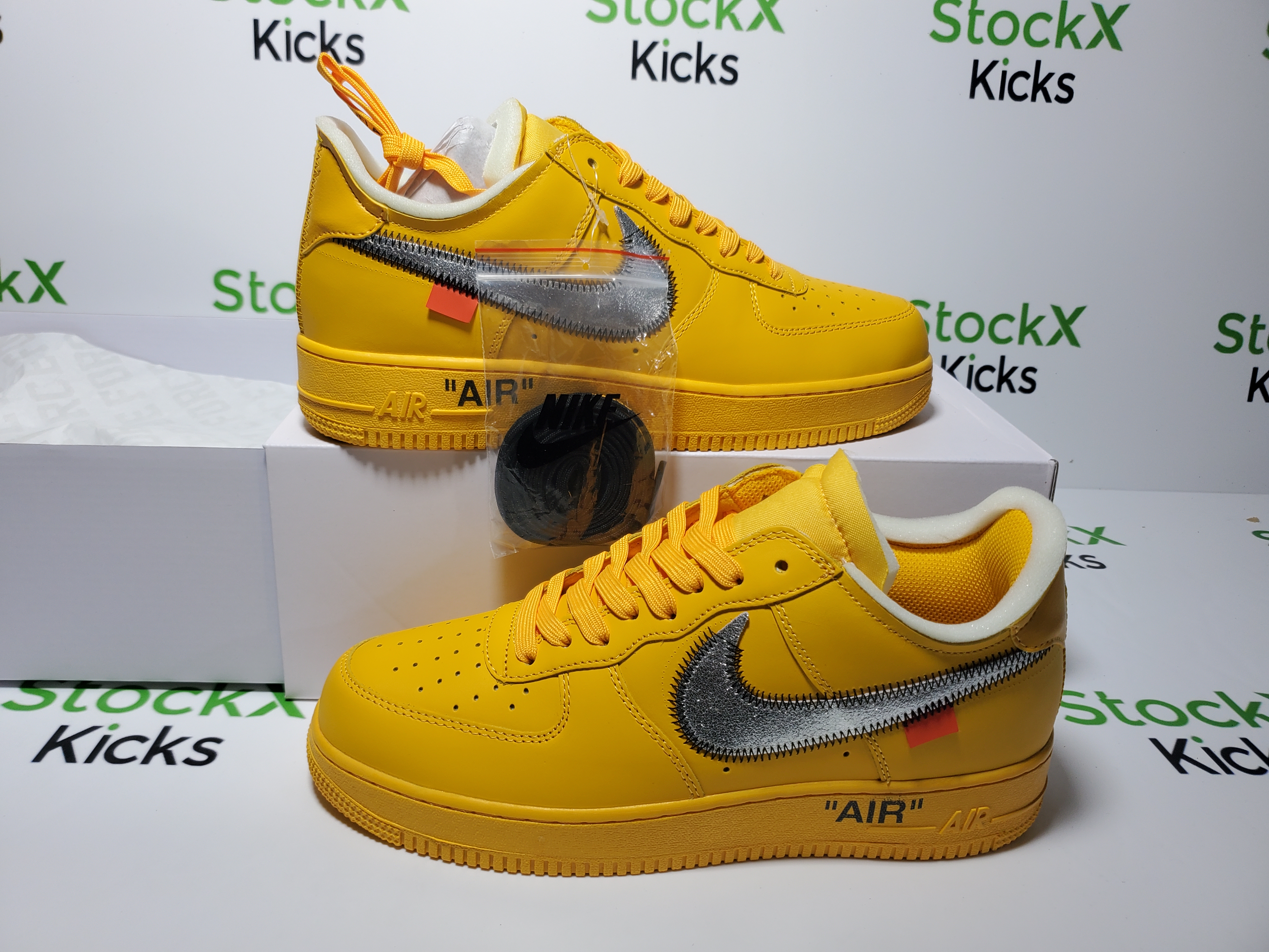 PK God Batch Nike Air Force 1 Low OFF-WHITE University Gold Metallic Silver DD1876-700 review Stockicks 01