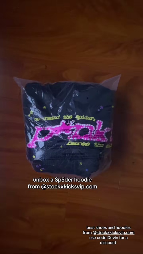 Sp5der P*NK Hoodie Black YZ EG912 review 