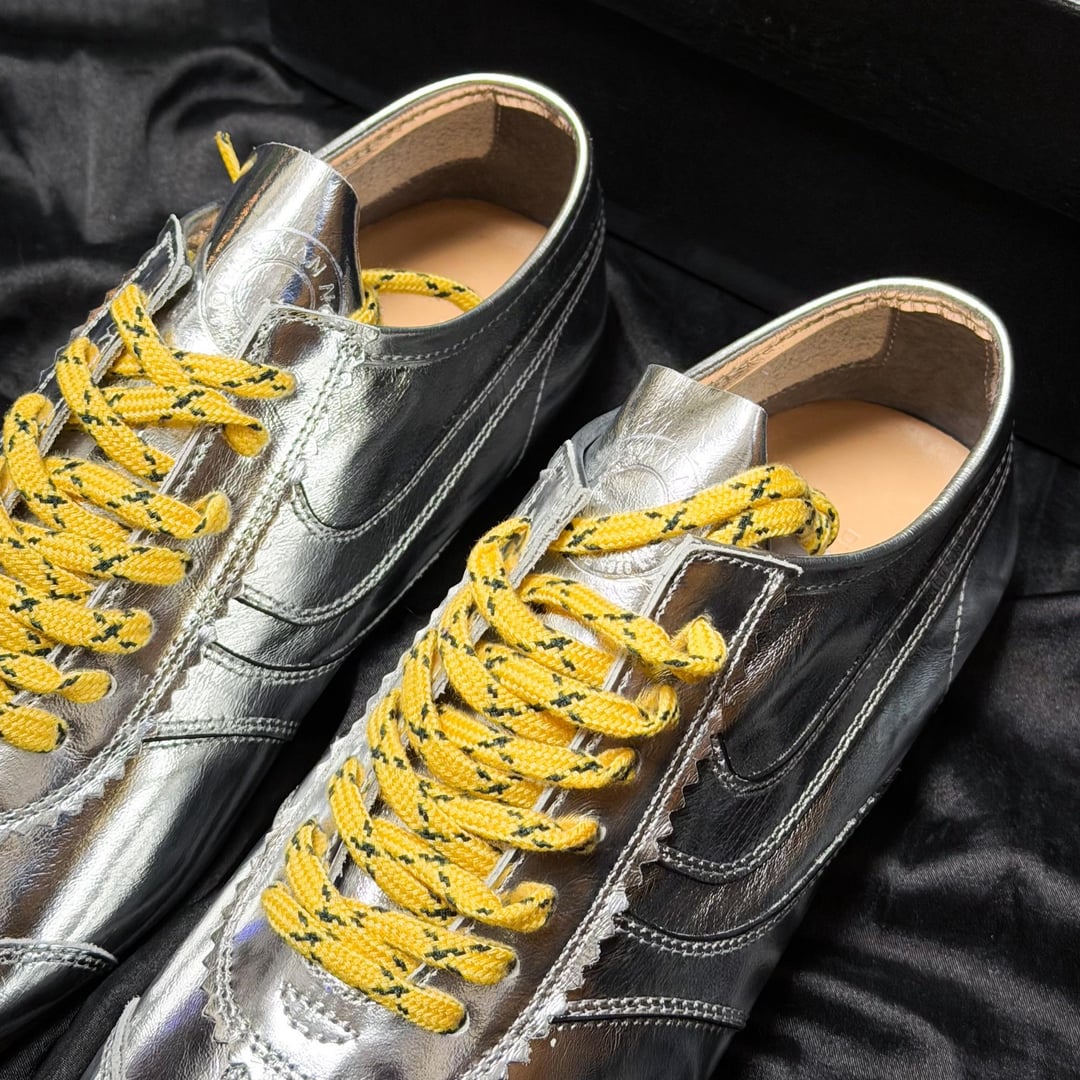 PK God Batch Dries Van Noten Suede Sneakers Liquid Silver review daty 04