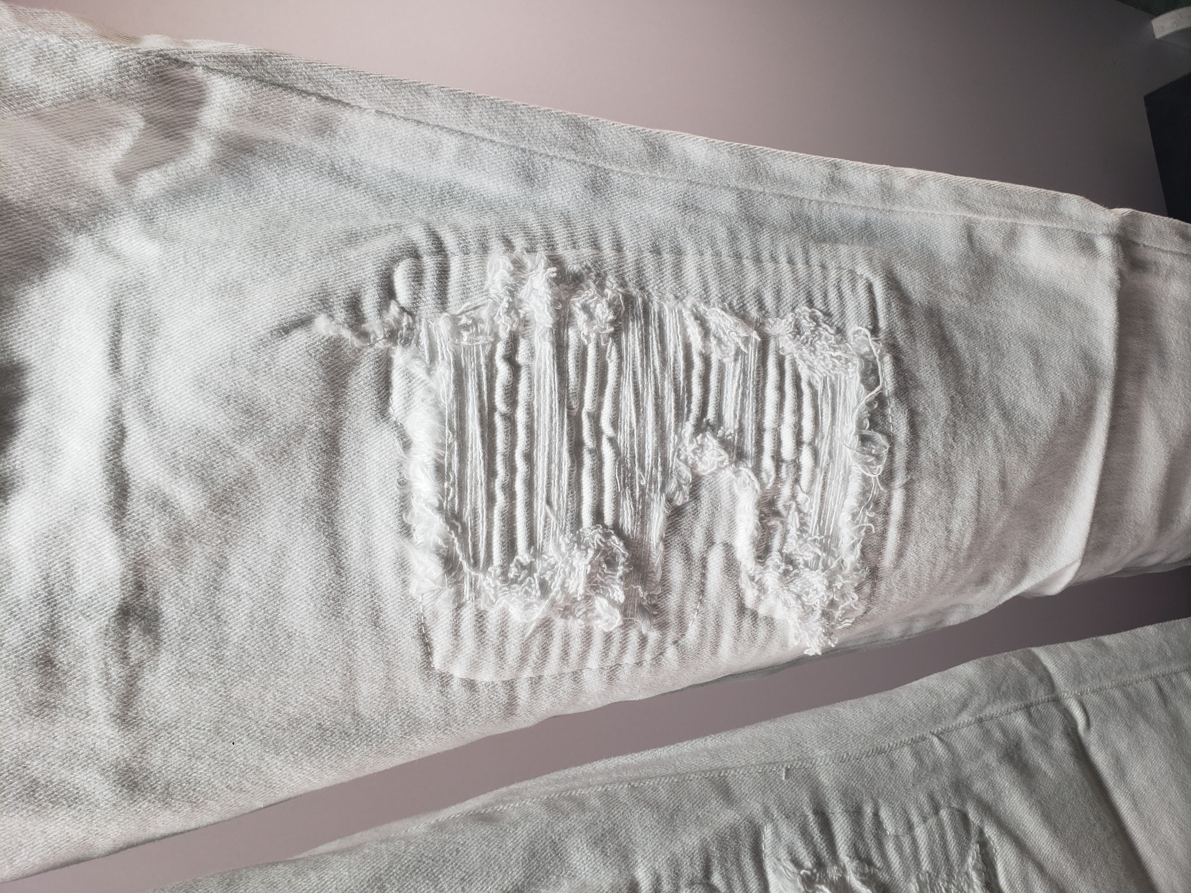 AMIRI White MX1 Jeans Distressing Throughout Skinny-fit Stretch Denim Jeans review Stockicks 03