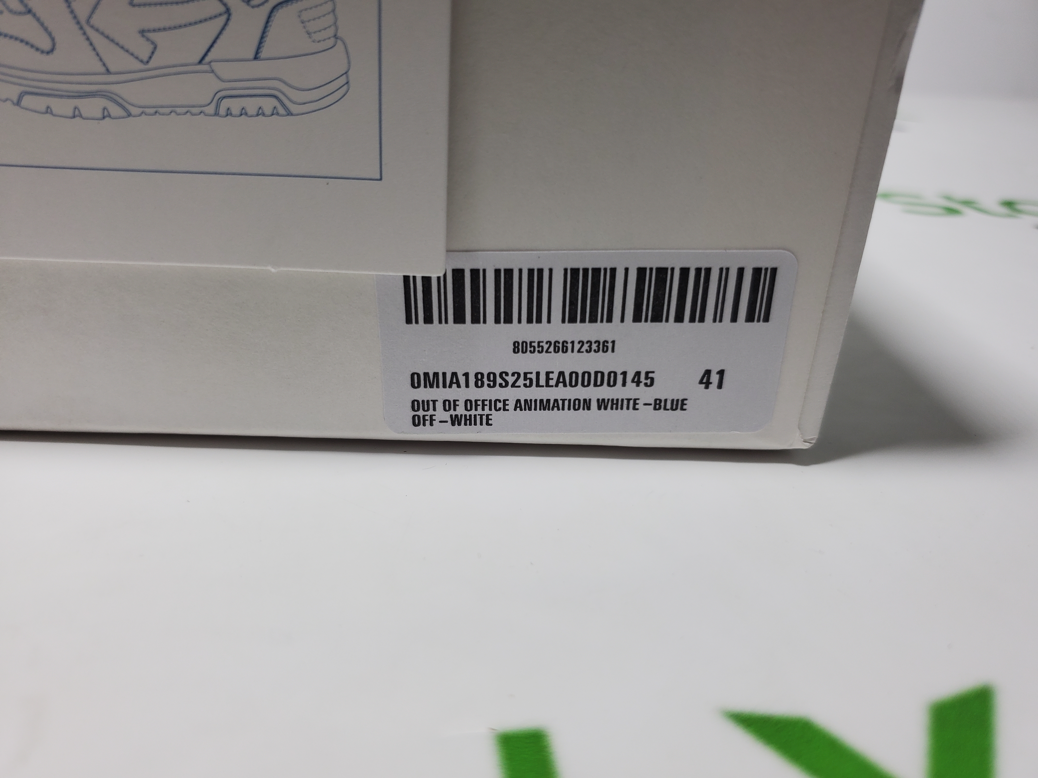 PK God Batch OFF-WHITE Out Of Office OOO Low White and Blue Five Stars OMIA189S 25LEA00D 0145 review stocxkicks 00