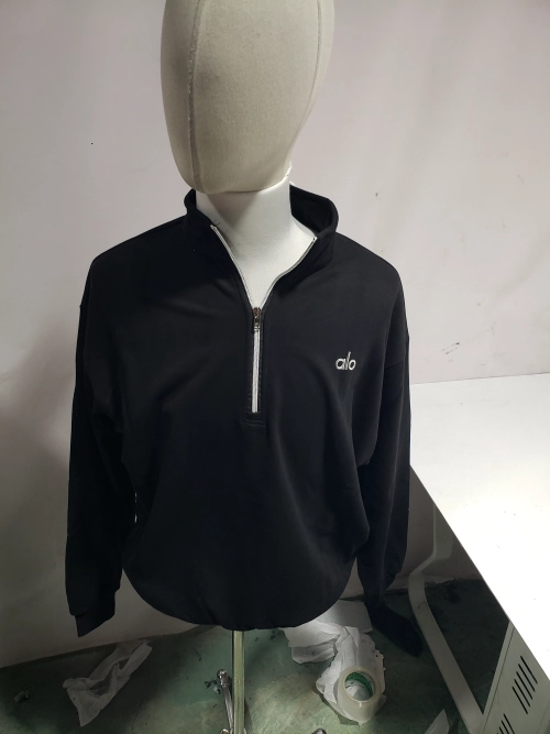 Alo Yoga Accolade 1/4 Zip Pullover Black Grey review 