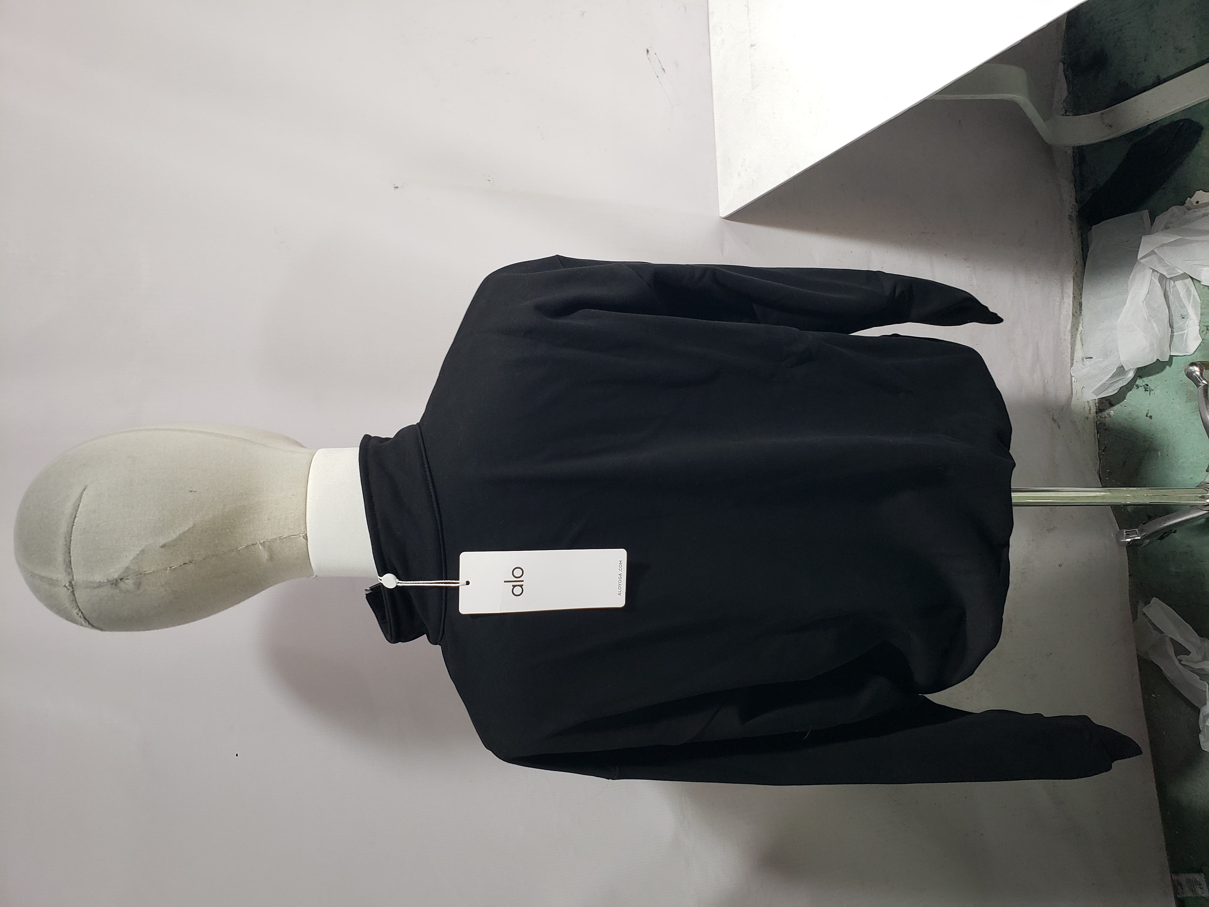 Alo Yoga Accolade 1/4 Zip Pullover Black Grey review Stockxkicksvip 02