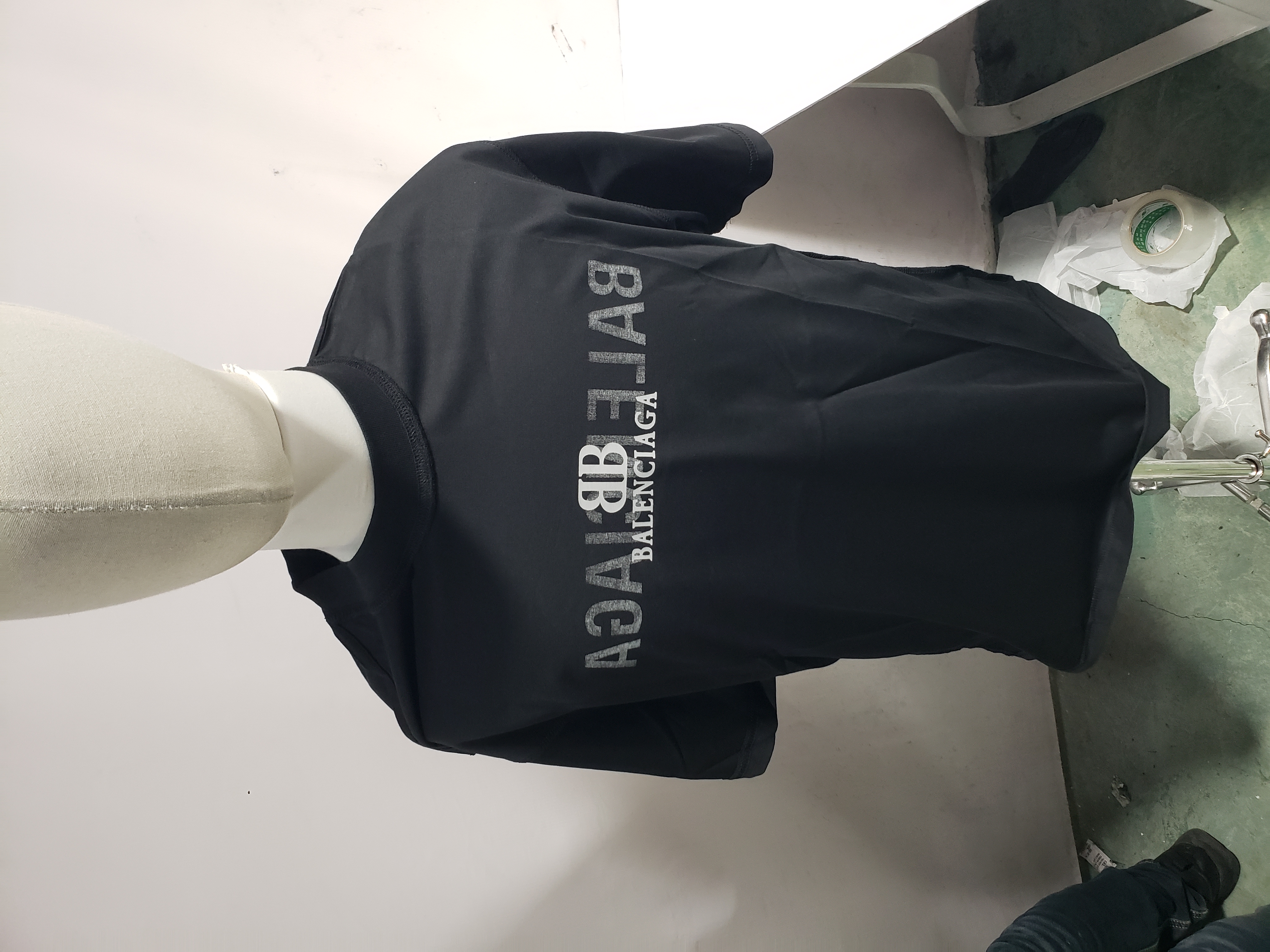 Balenciaga Mirror Logo T-Shirt Black review Stockxkicksvip 00