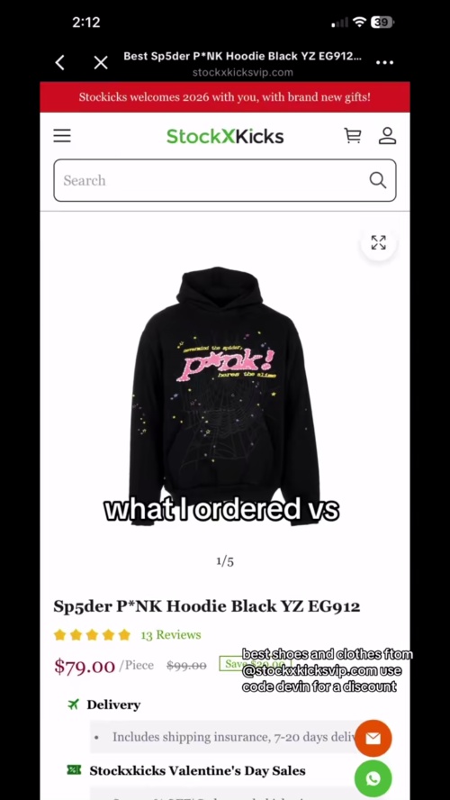 Sp5der P*NK Hoodie Black YZ EG912 review 