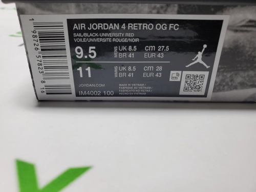 PK God Batch Air Jordan 4 Retro White Black And Red IM4002-100 review 