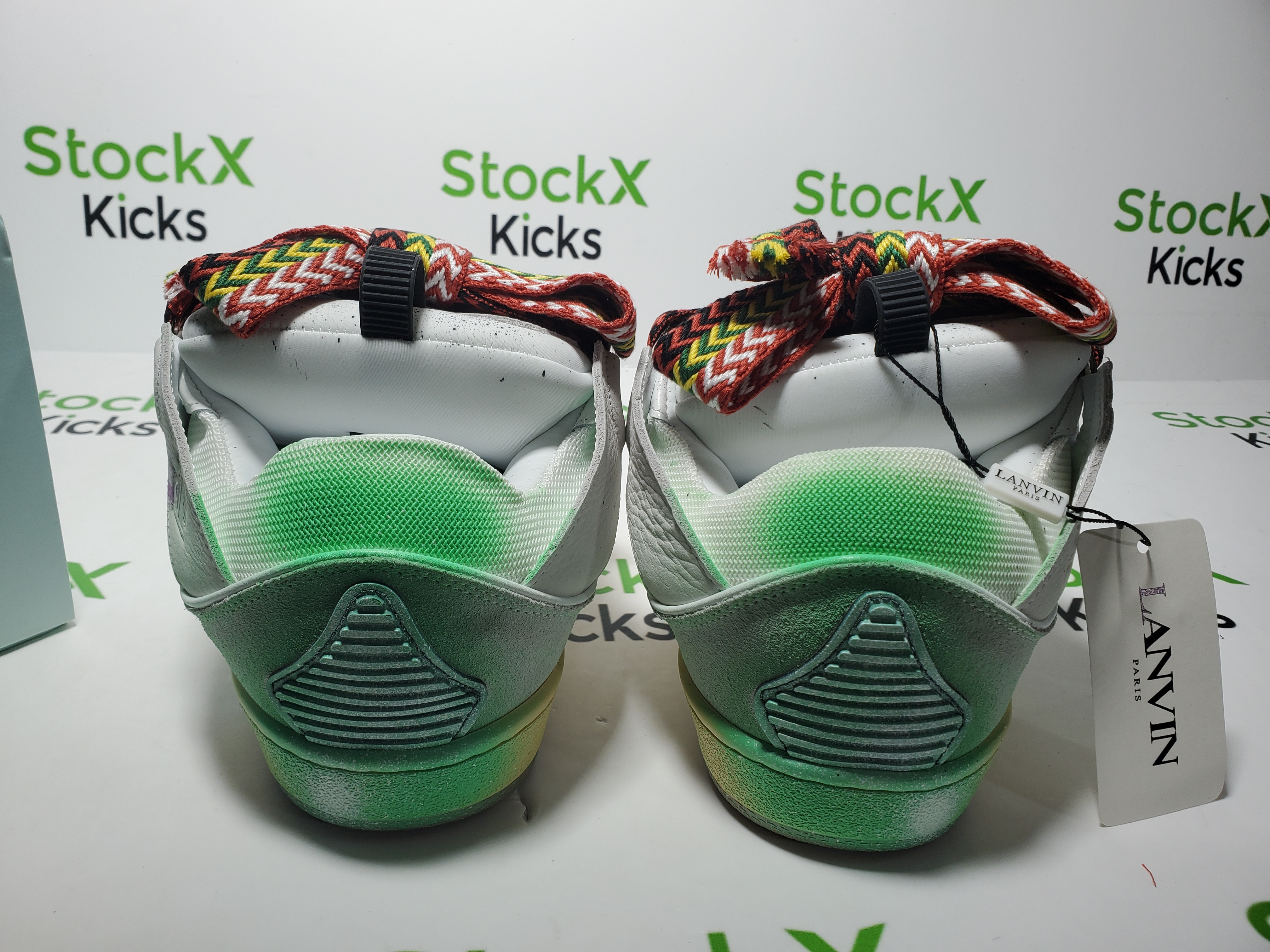 Lanvin Leather Curb White Purple review 3