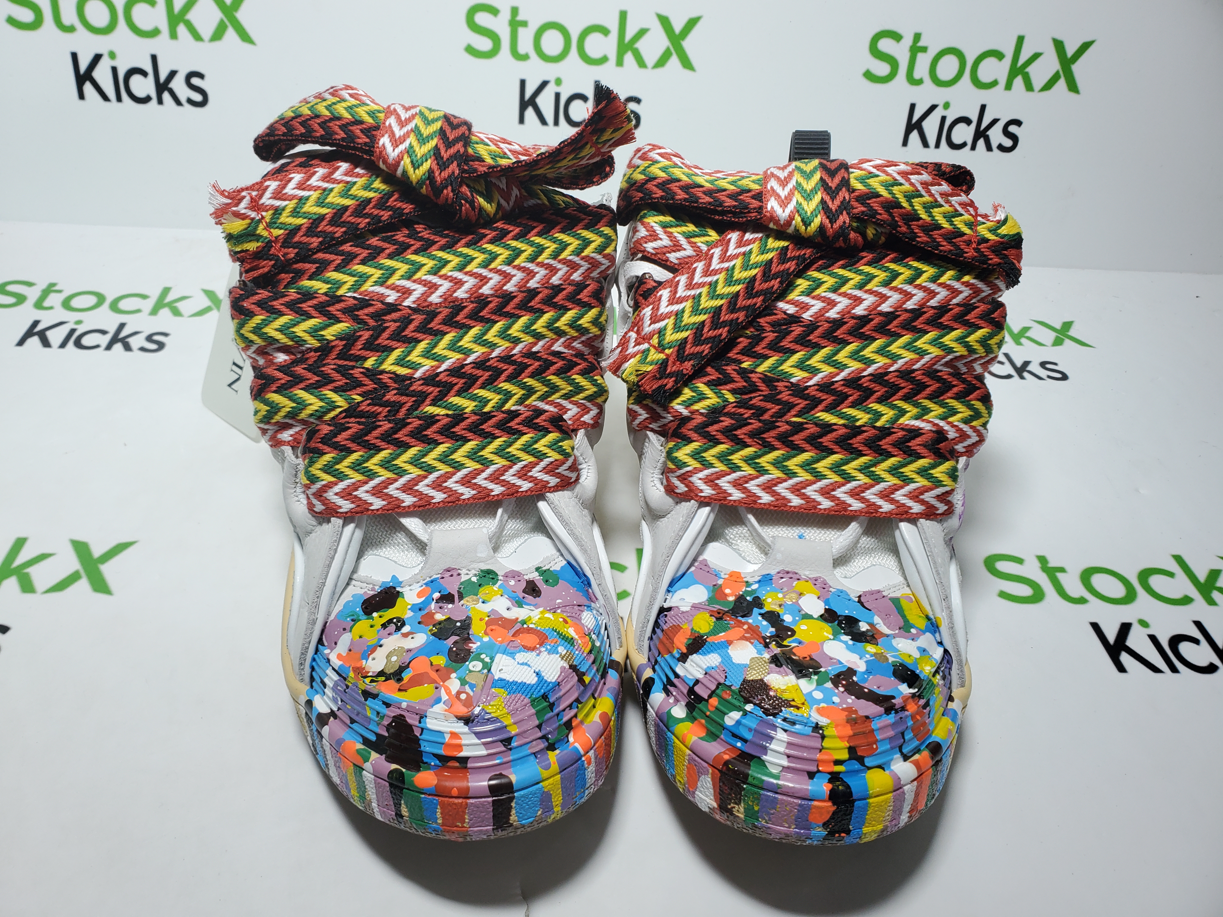 Lanvin Leather Curb White Purple review 4