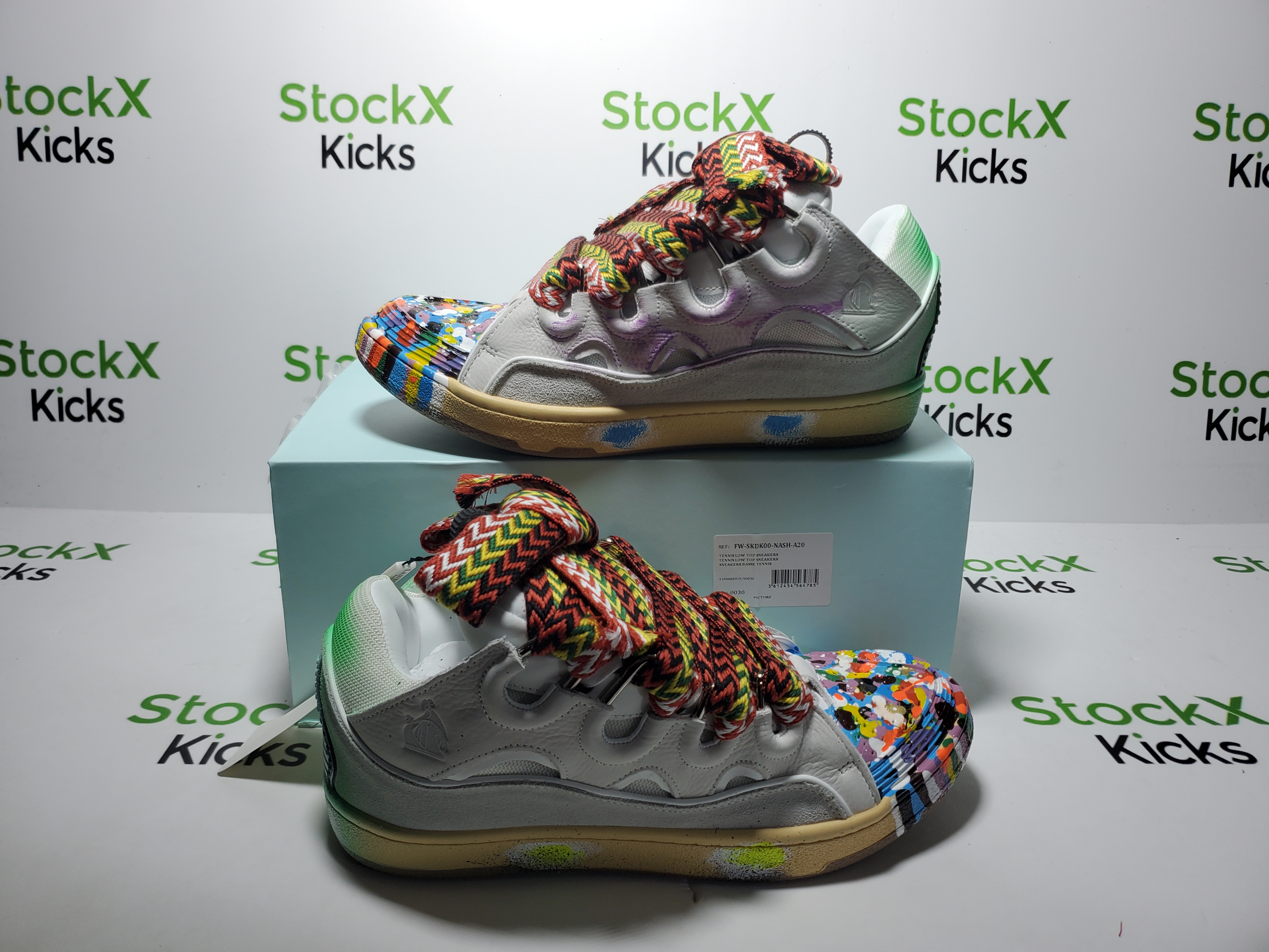 Lanvin Leather Curb White Purple review 1