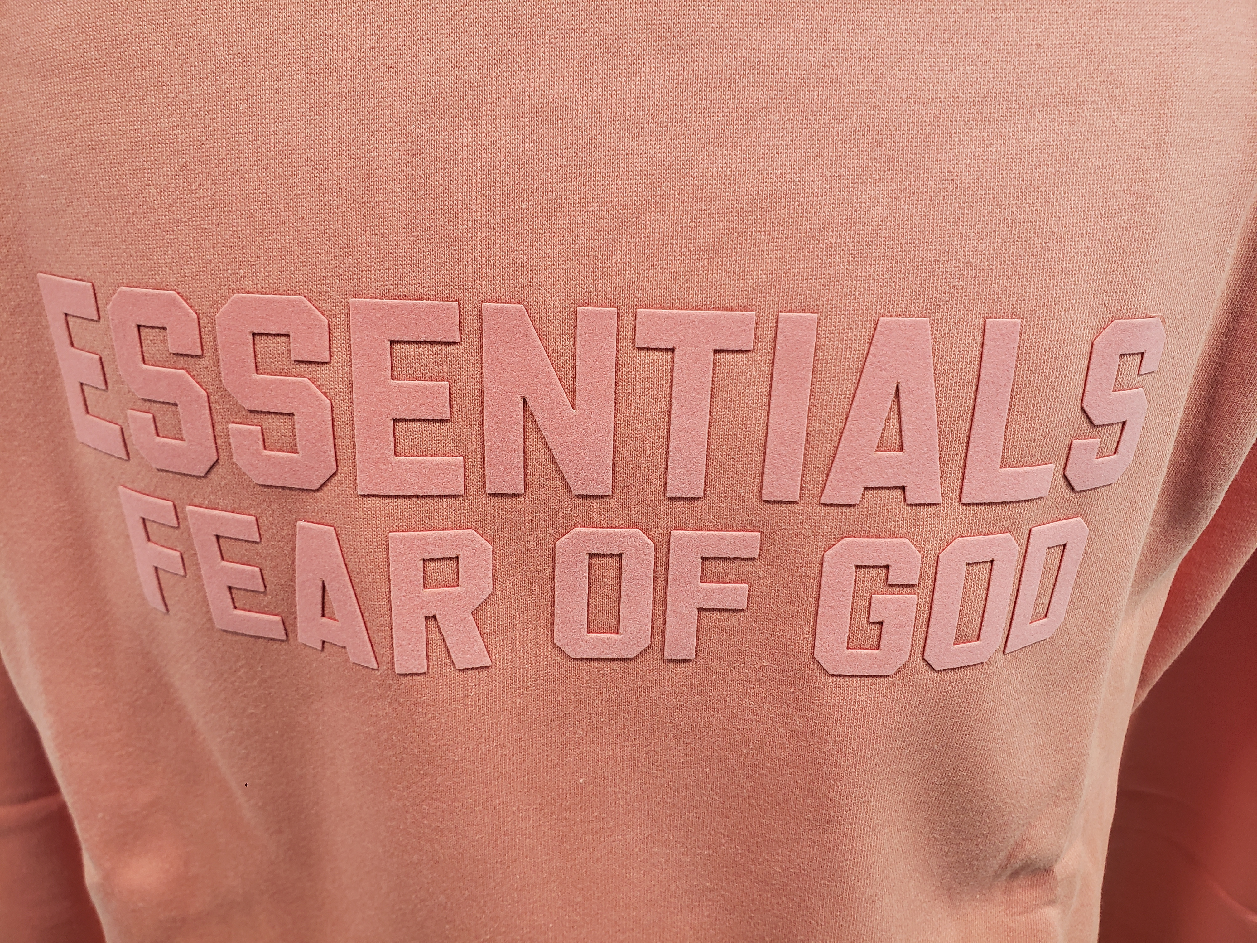 Fear of God Essentials Hoodie 'Coral' review 2