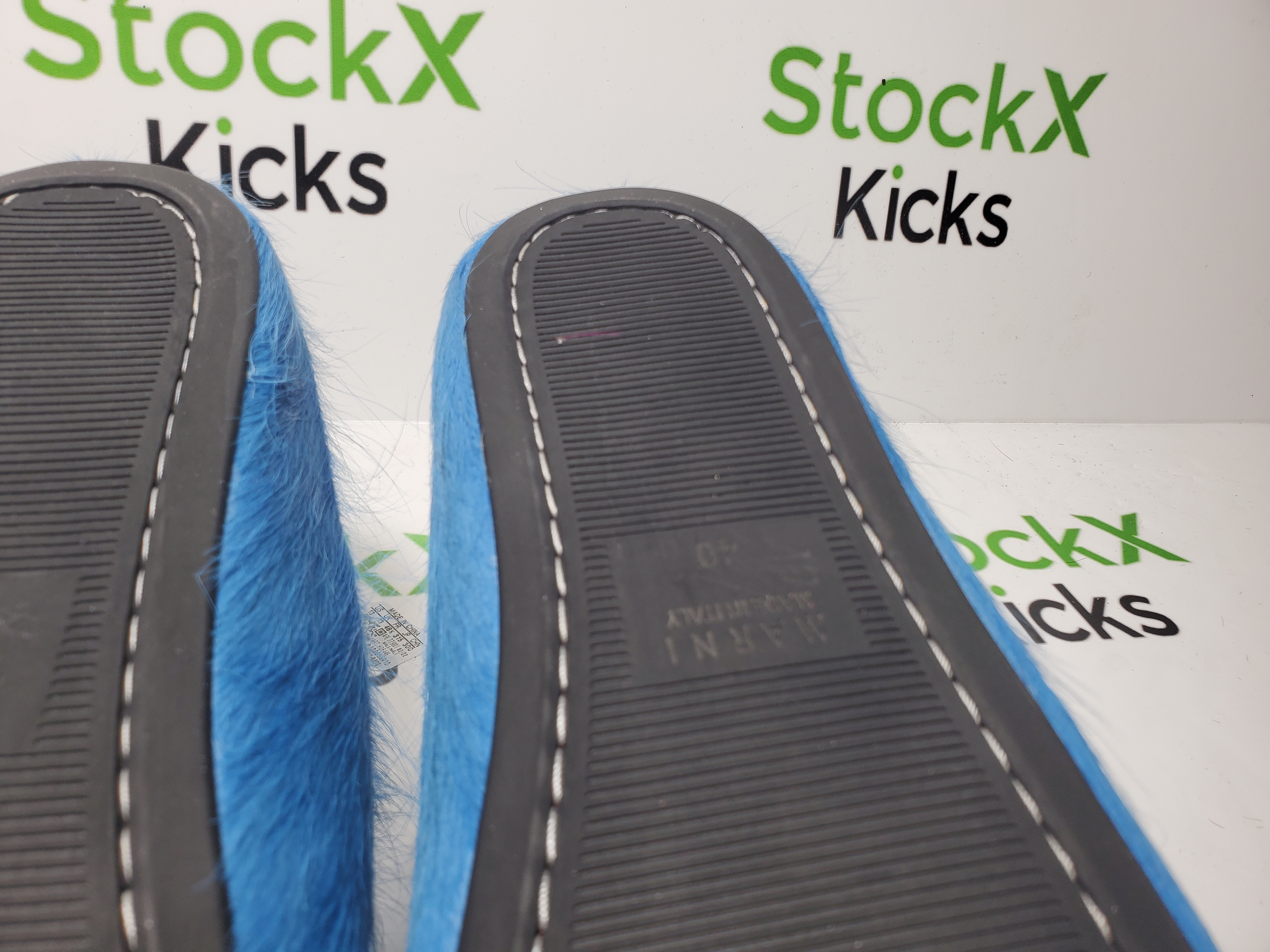 Marni Long-hair Calfskin Fussbett Sabot Green SBMR000600P412200V38 review 6