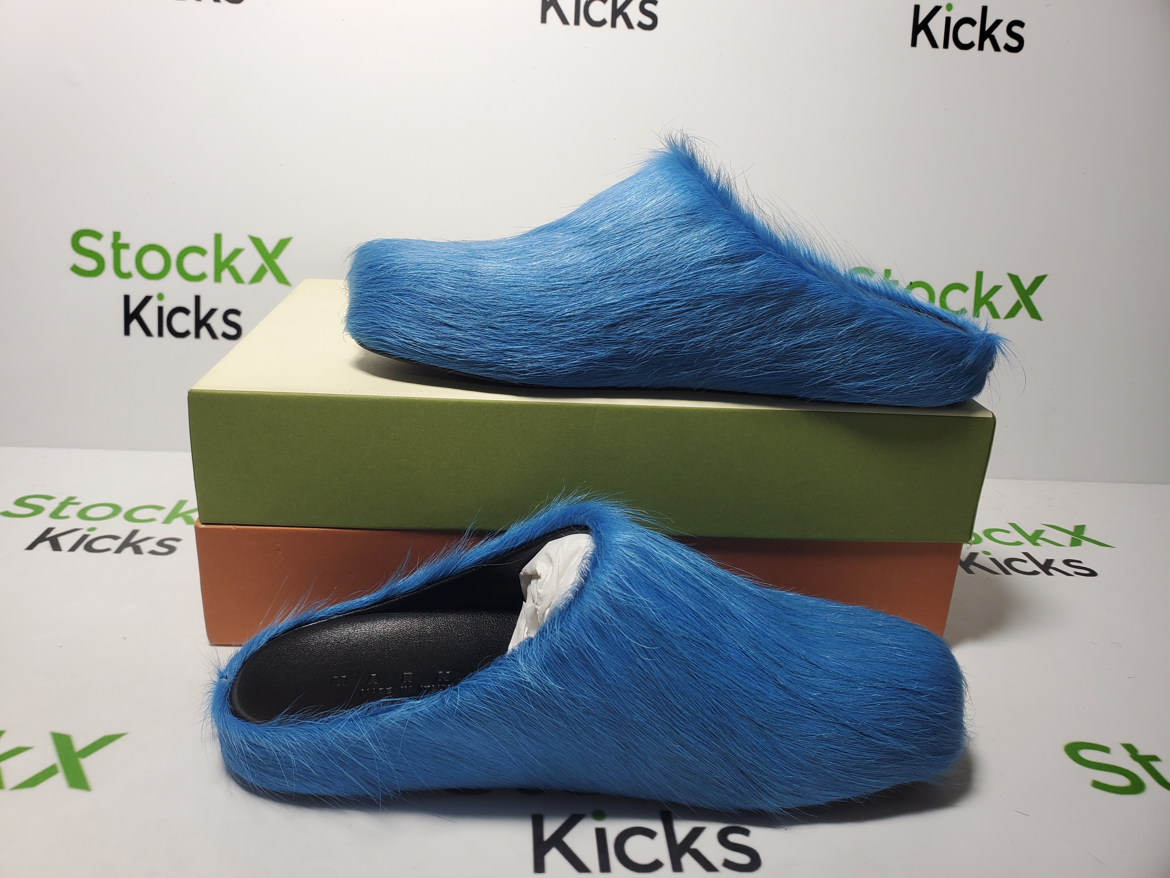 Marni Long-hair Calfskin Fussbett Sabot Green SBMR000600P412200V38 review 2