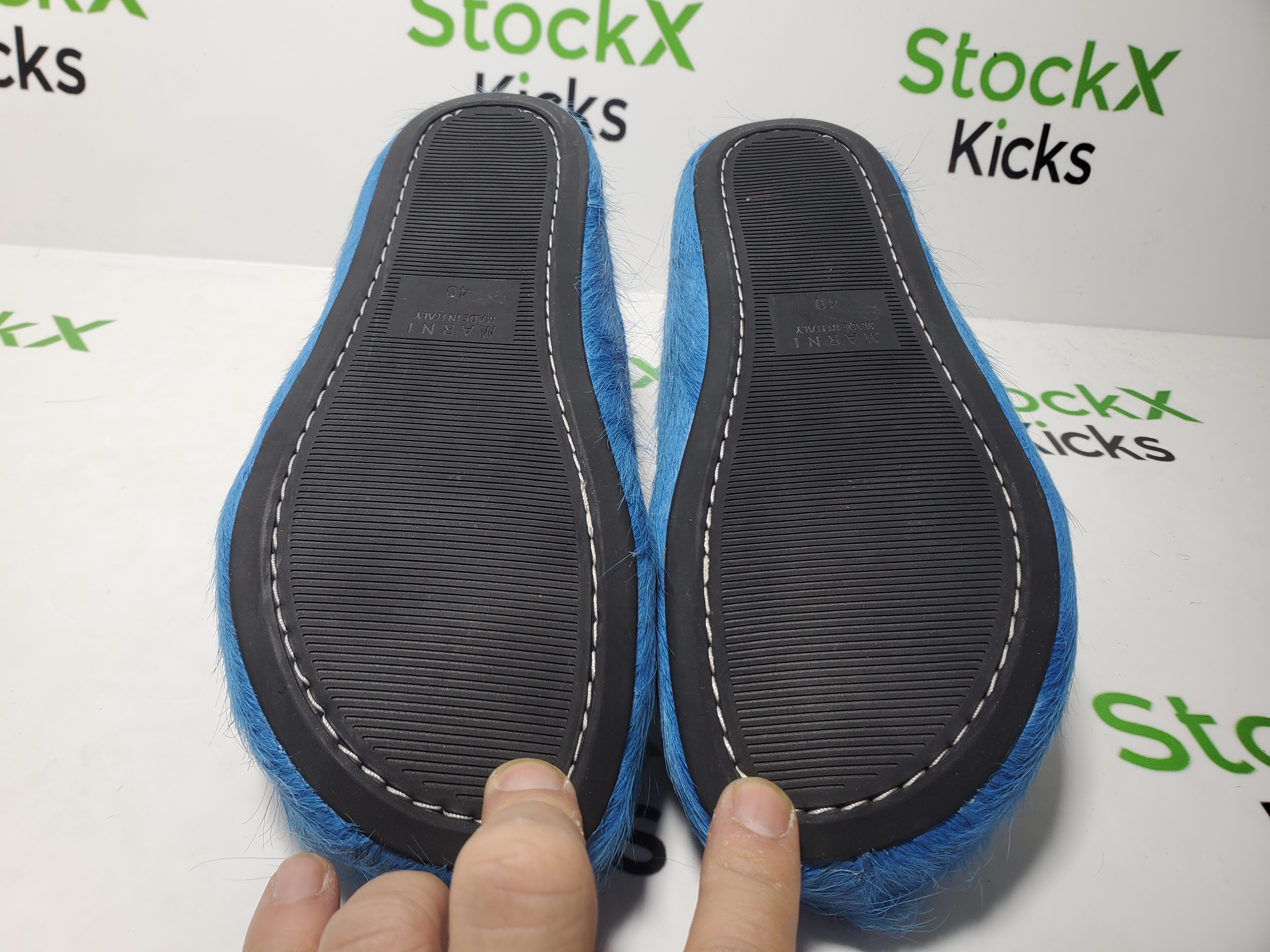 Marni Long-hair Calfskin Fussbett Sabot Green SBMR000600P412200V38 review 5