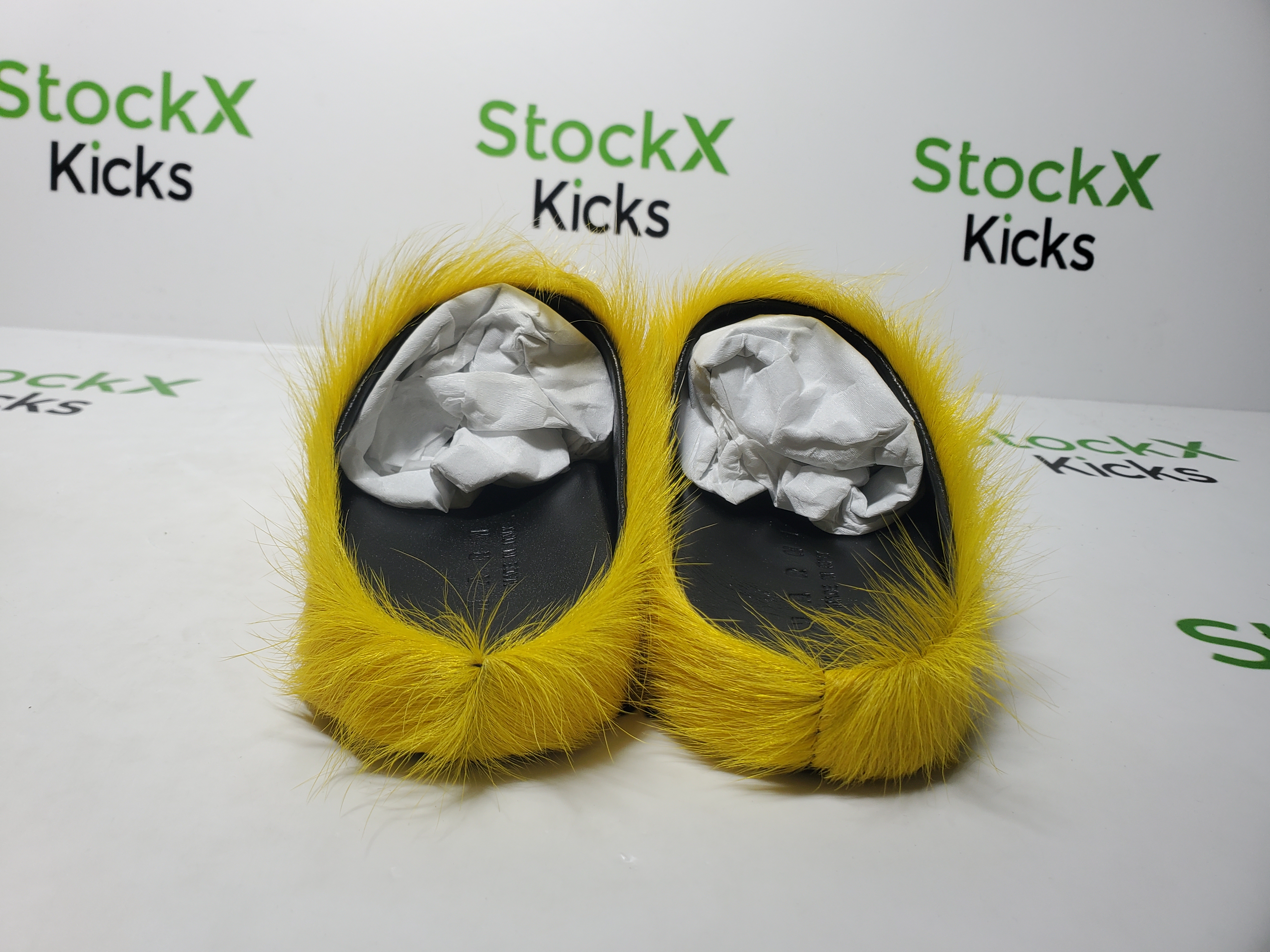 Marni Yellow LONG-HAIR CALFSKIN FUSSBETT SABOT Slide SBMR000600P412200C59 review 3