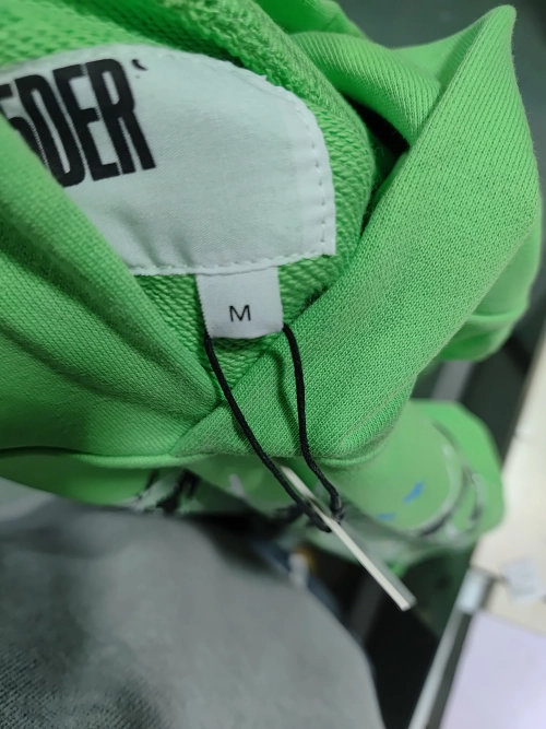 Sp5der Punk V2 Rhinestone Hoodie Bright Green EG 974 review 