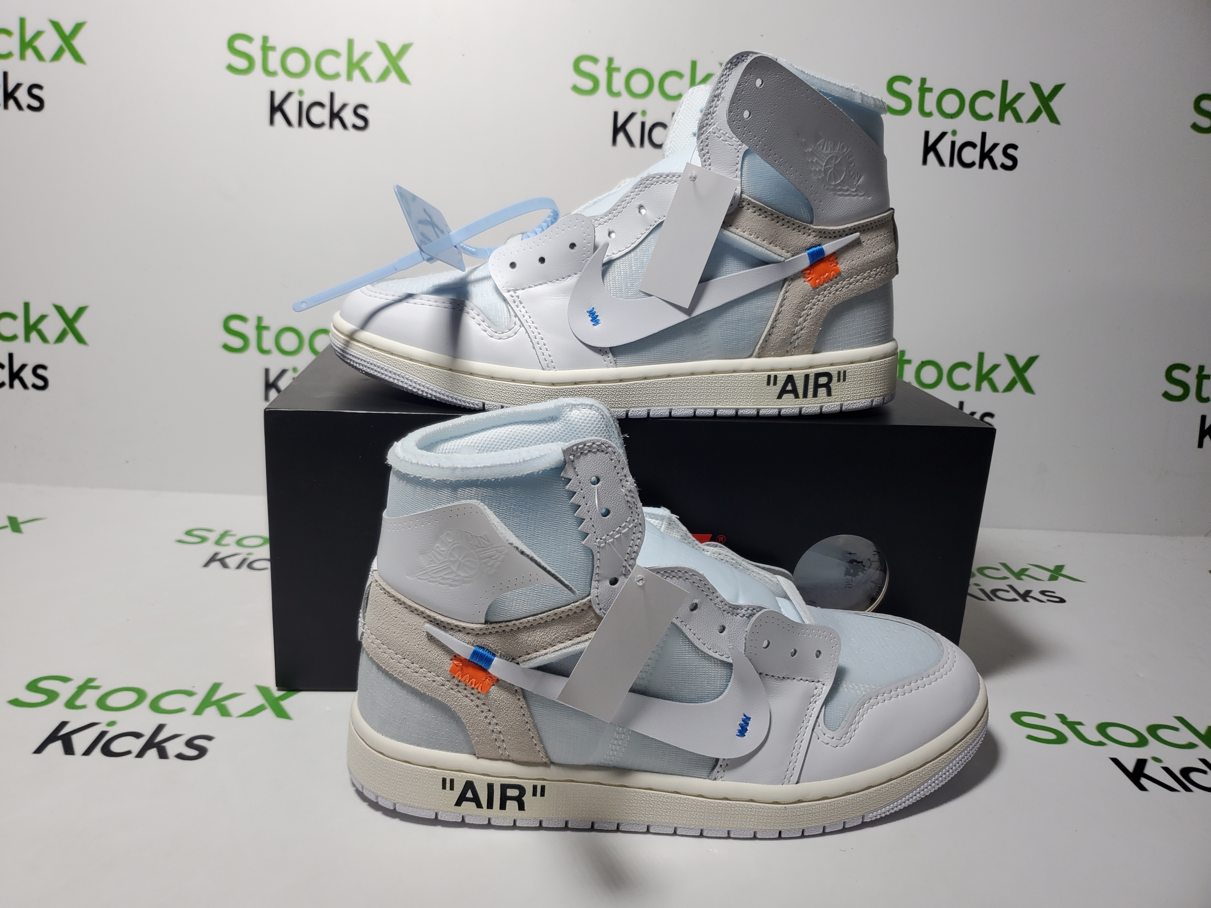 PK God Batch Off-White x Air Jordan 1 Retro High OG 'Alaska' AA3834-100 review 1