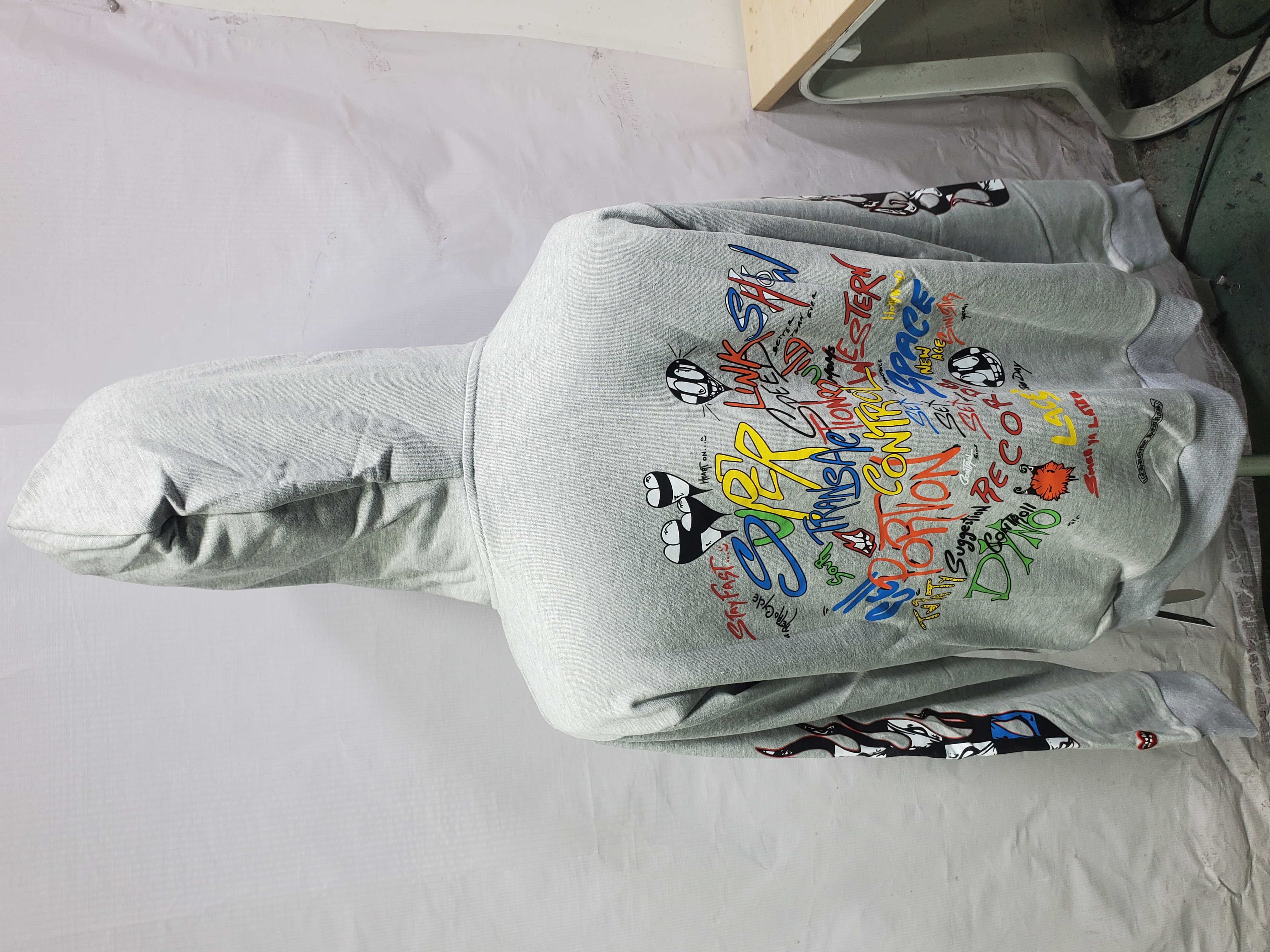 Chrome Hearts x Matty Boy Flames Hoodie 'Heather Grey' review 4