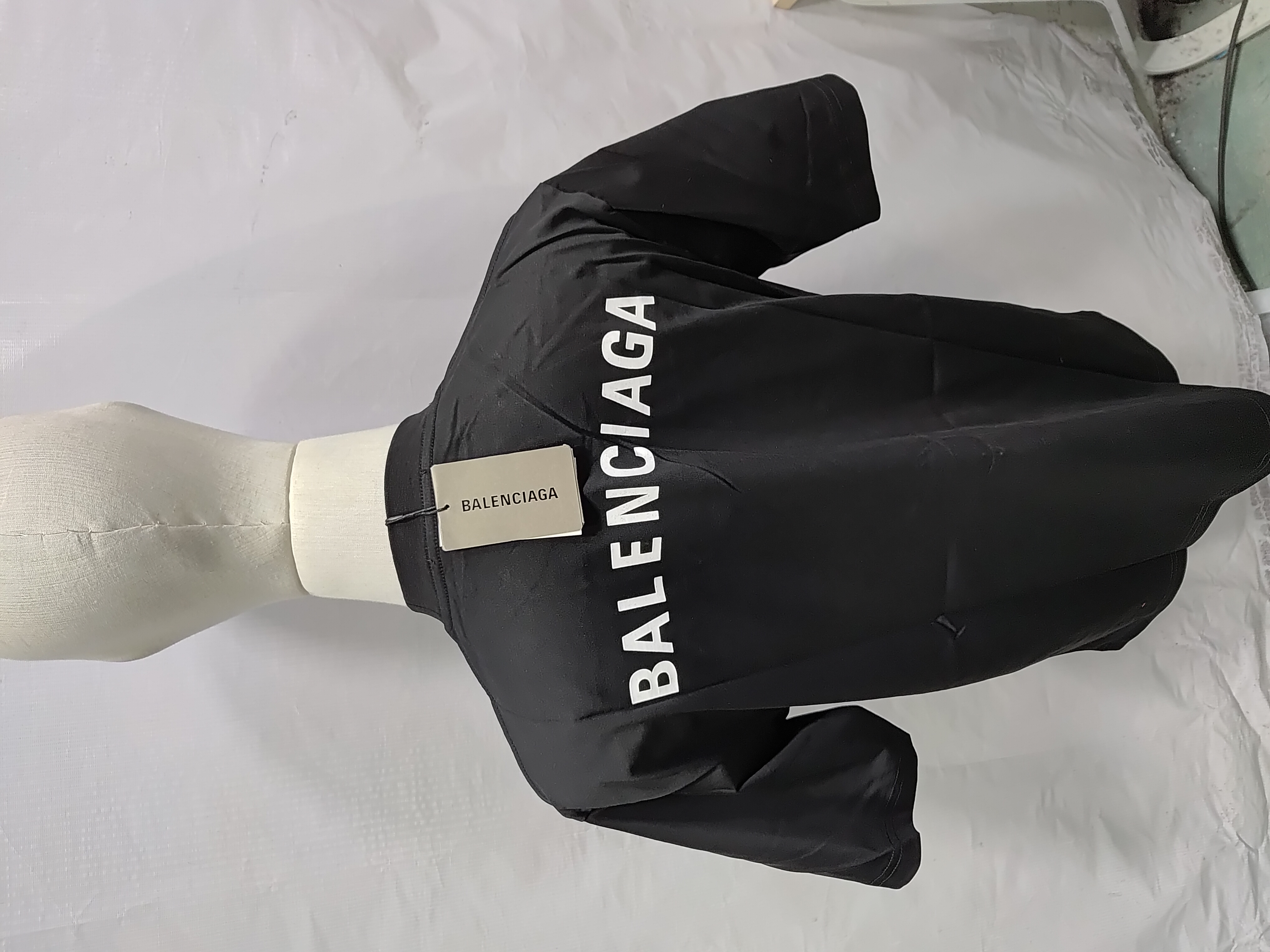 Balenciaga Classic Letter Print T-shirt Black review 3