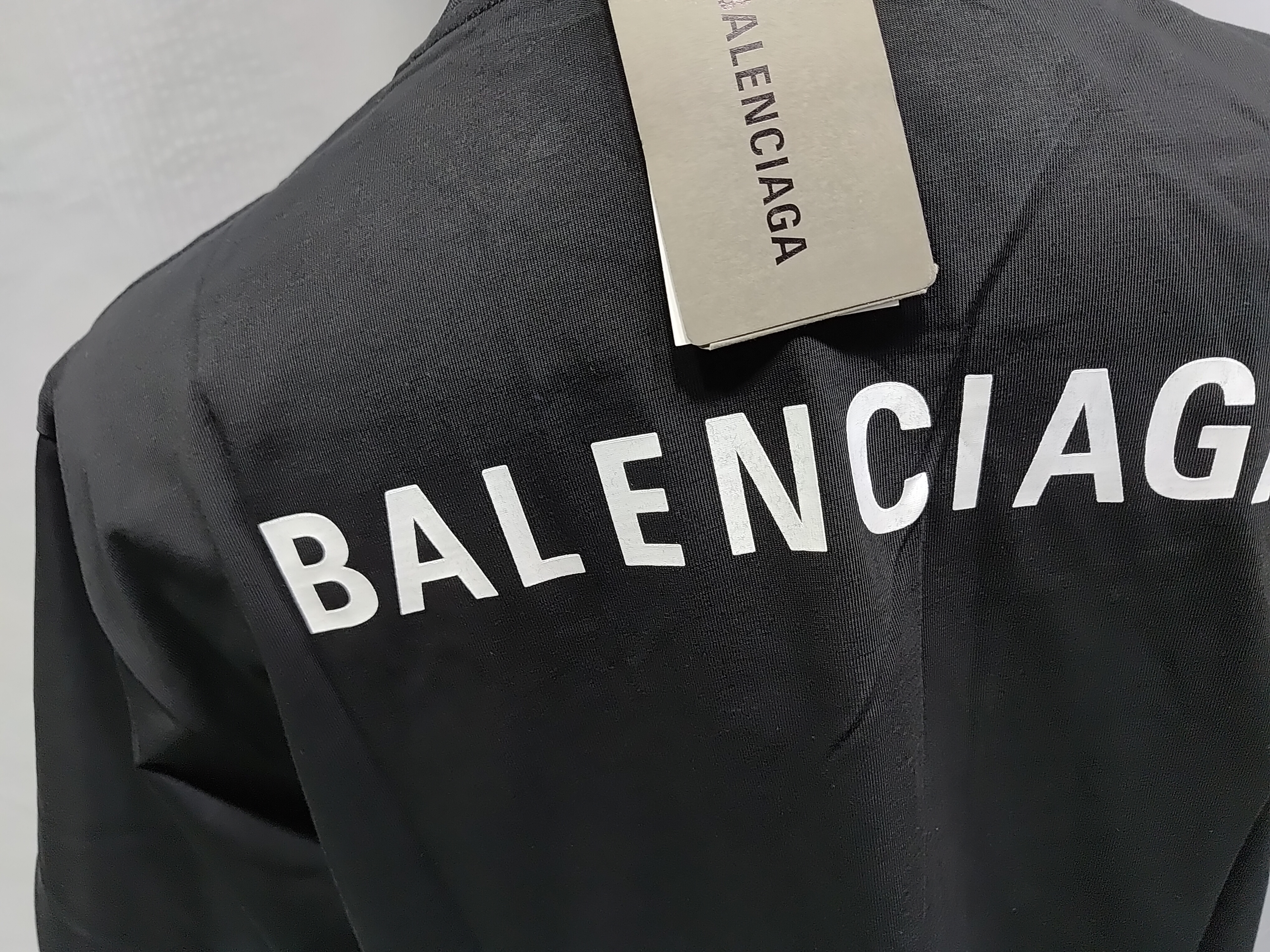 Balenciaga Classic Letter Print T-shirt Black review 4